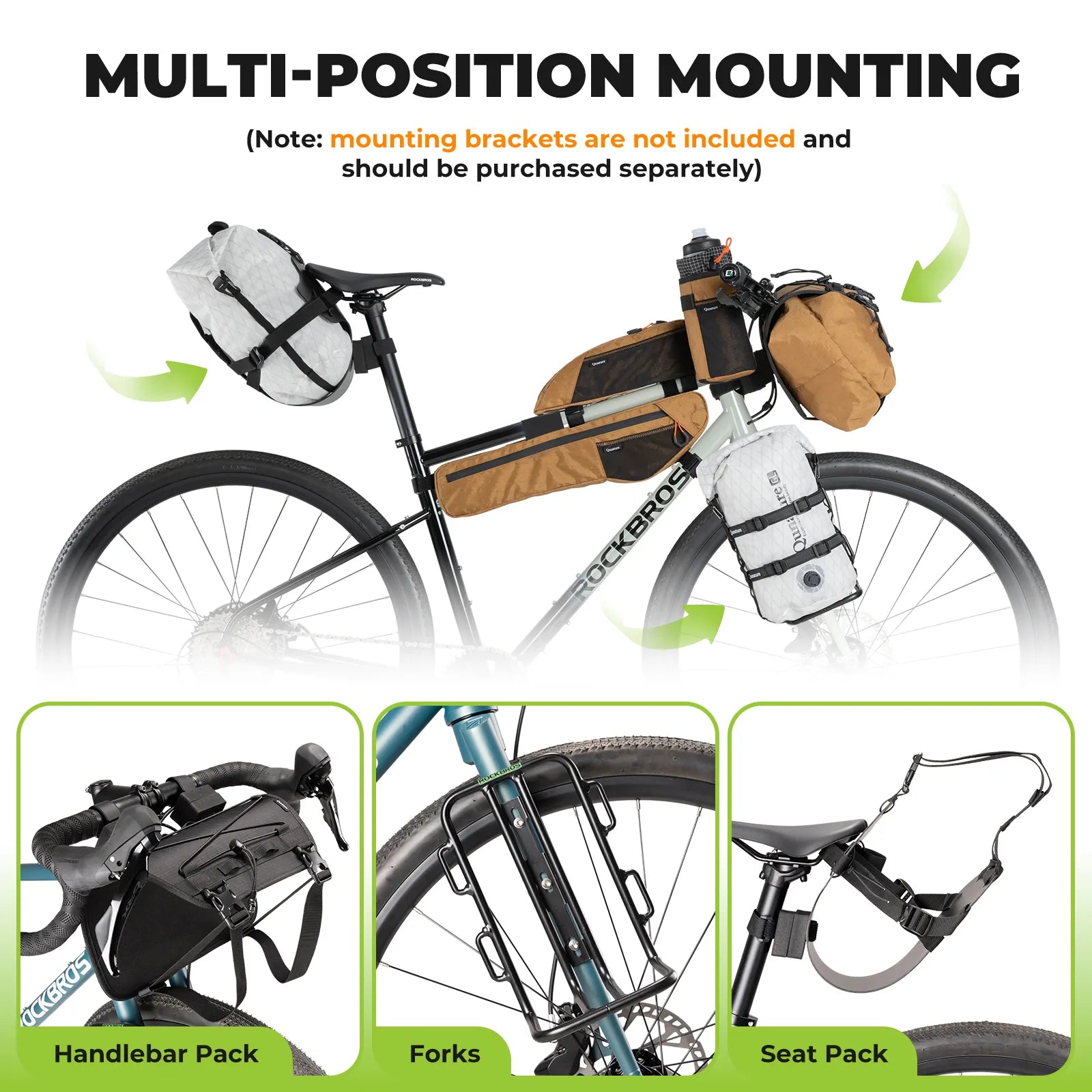 Qunature waterproof bikepacking compression dry bag for cycling, bike touring, and camping adventures