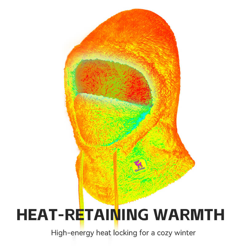 Qunature Fleece Balaclava Hood for skiing, 3-in-1 thermal head, face, and neck warmer for winter outdoor sports
