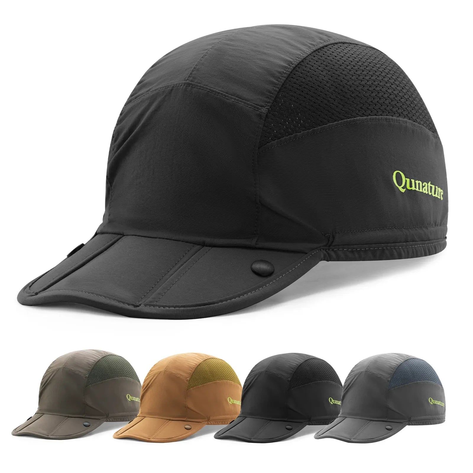 Foldable Outdoor Helmet Liner Cap with Lightweight Nylon Fabric, Breathable Mesh, and Helmet-Friendly Design
#Color_Black