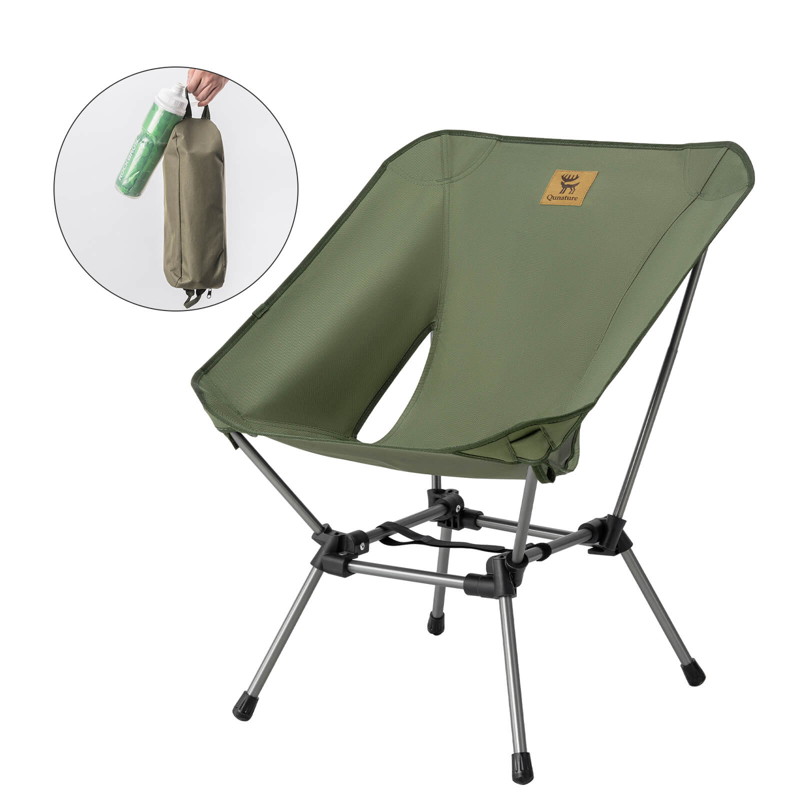 Qunature folding camp chair with storage bag
#Color_Green