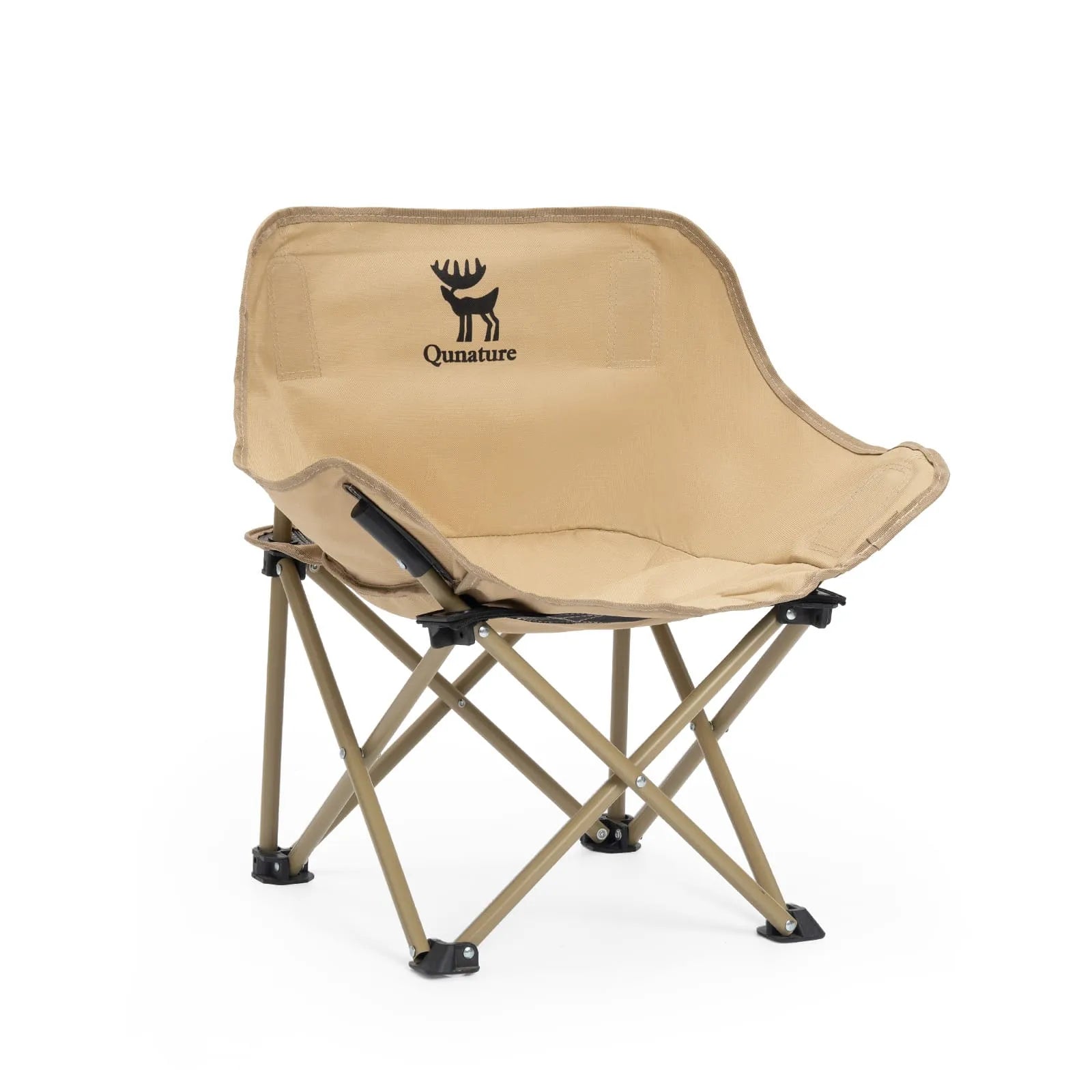 qunature outdoor folding moon chair lightweight camping chair with wide seat and ergonomic support for camping and outdoor use
#Model_Khaki (Child)