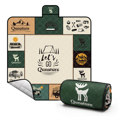 Qunature picnic blanket for 6–8 people, waterproof and foldable for outdoor use