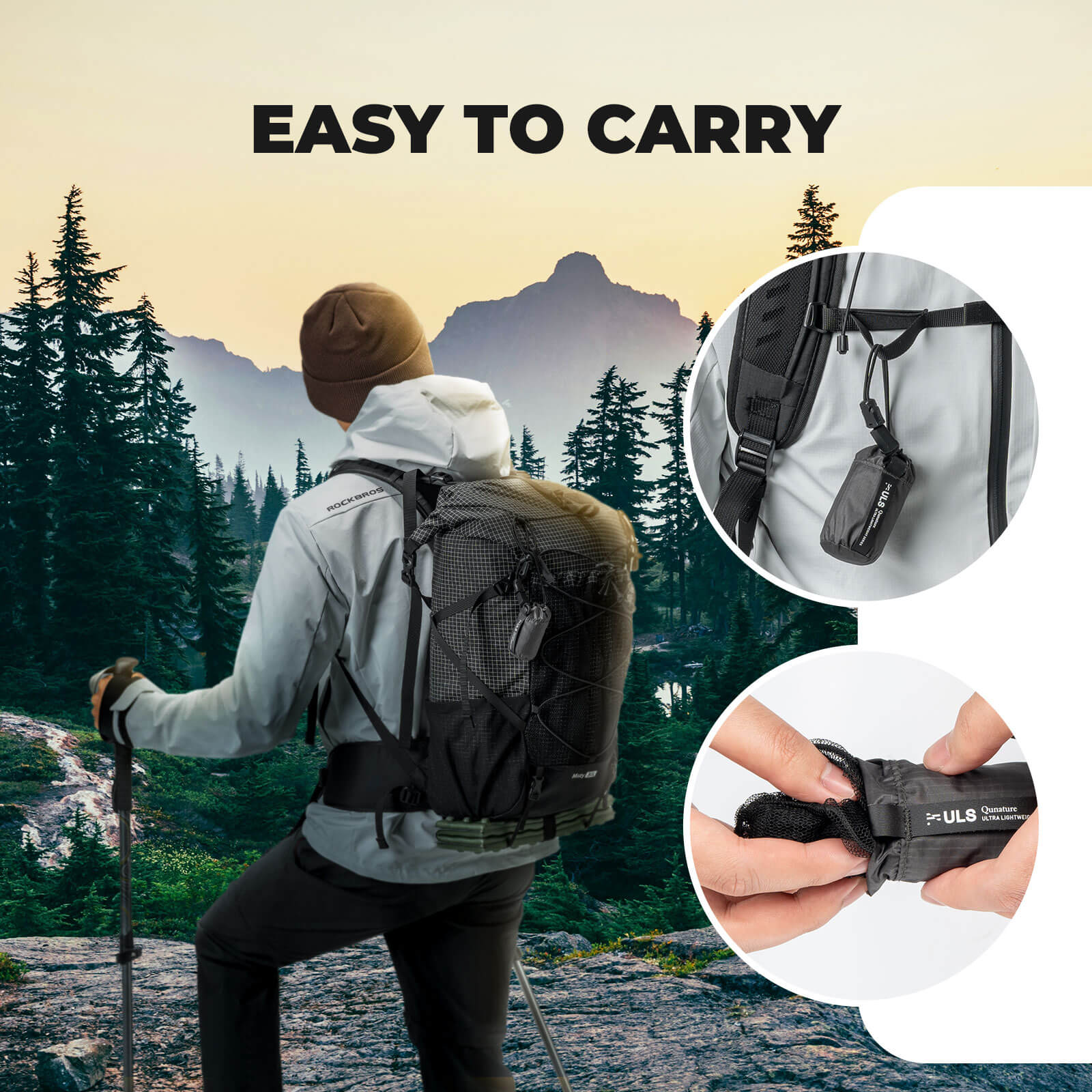 Qunature mosquito head net mesh with ultra-fine fabric for 360-degree insect protection during outdoor camping.