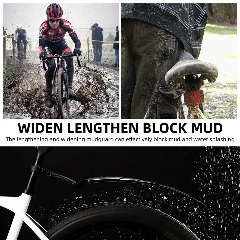Retractable front and rear bike fender for road and mountain bikes ROCKBROS