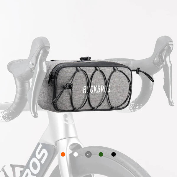 ROAD TO SKY 1.9L Square Bike Handlebar Bag with Knob Lock and EVA Hard Shell
#Color_Grey