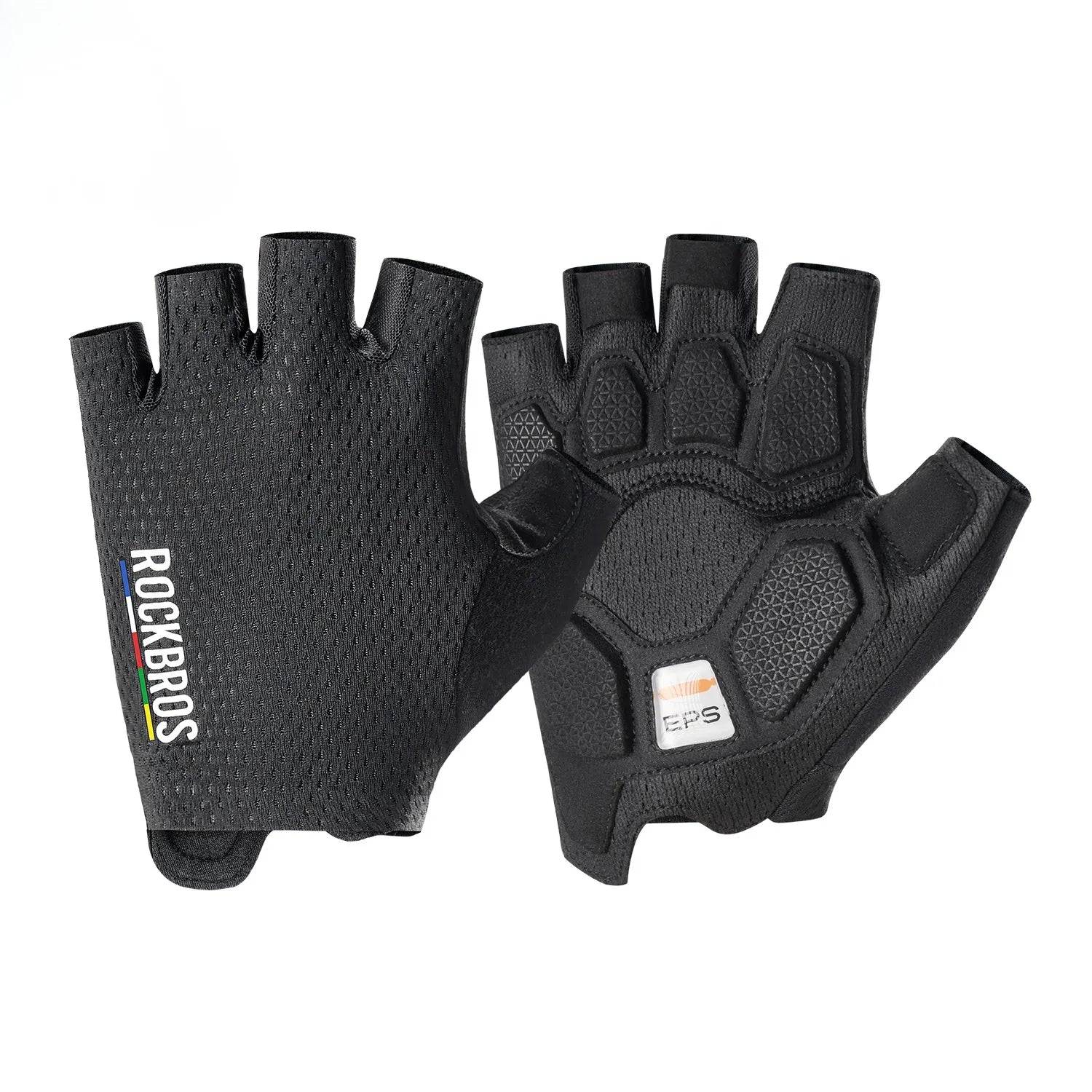 road to sky eps short finger cycling gloves shock absorbing breathable anti-slip for road cycling 
#Color_Black