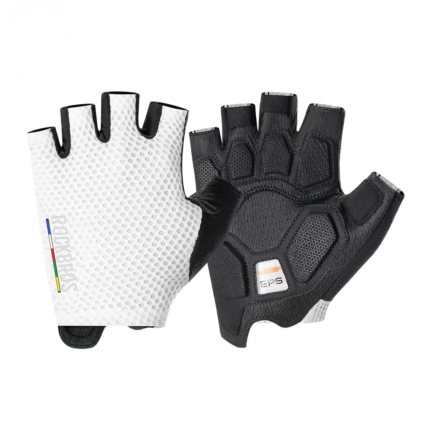 road to sky eps short finger cycling gloves shock absorbing breathable anti-slip for road cycling 
#Color_White