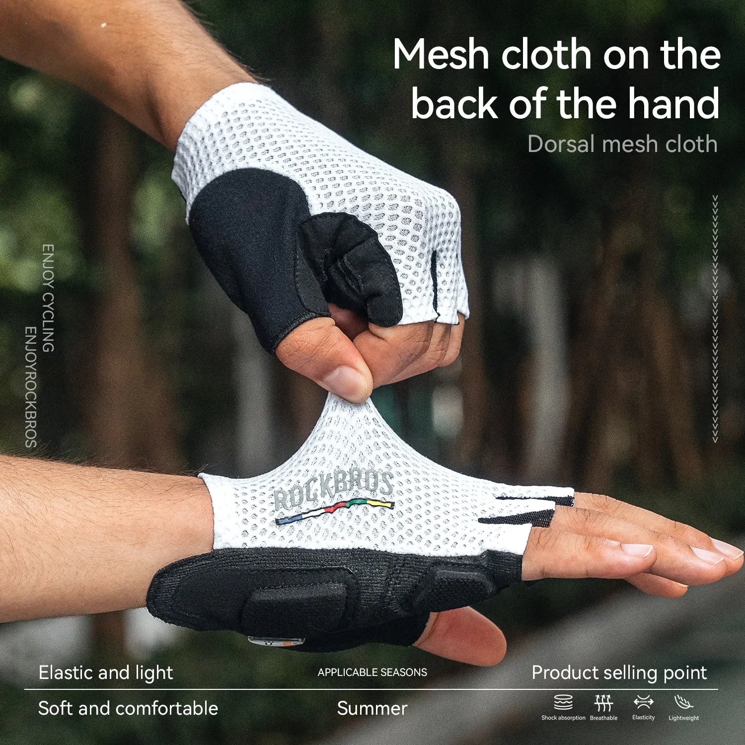 road to sky eps short finger cycling gloves shock absorbing breathable anti-slip for road cycling 