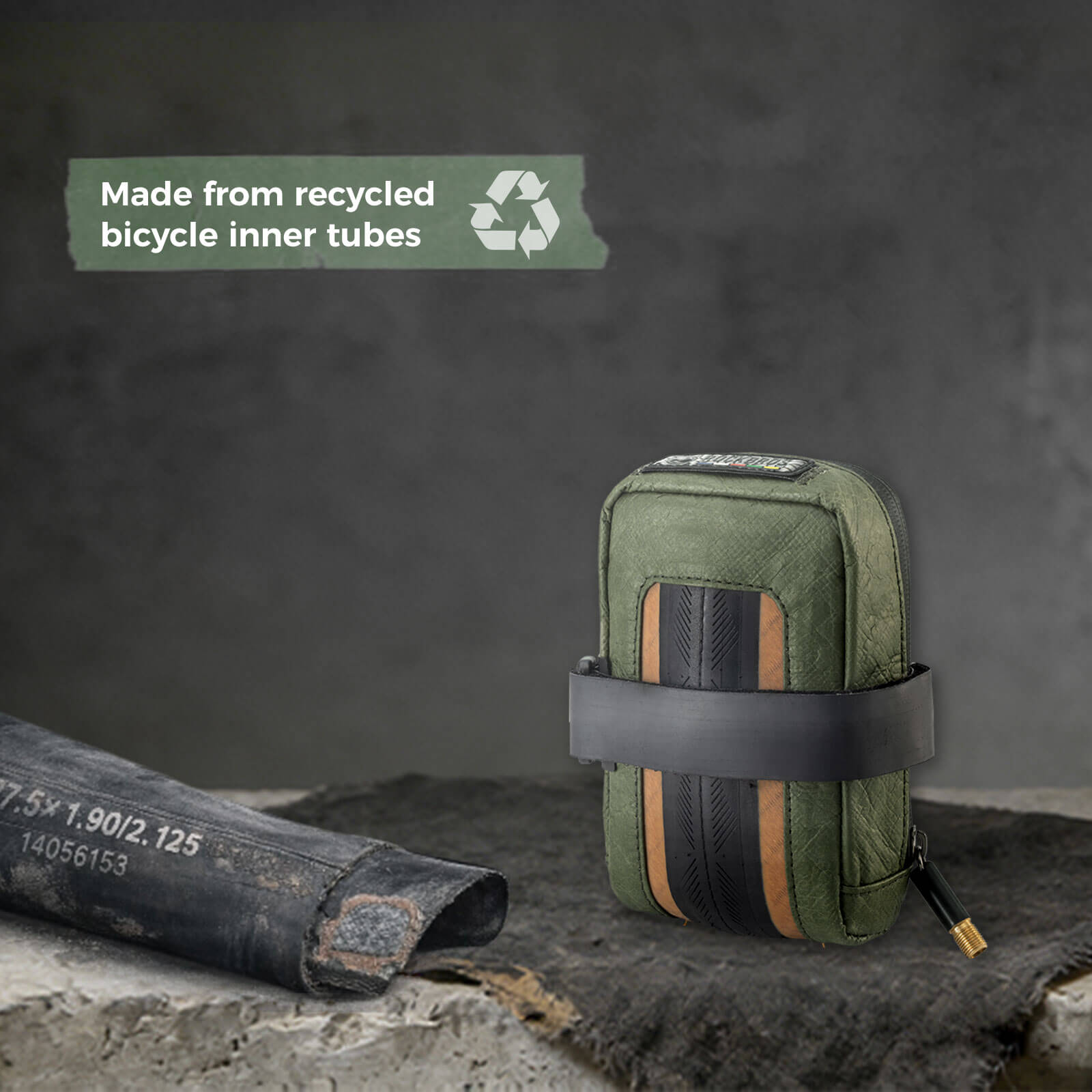 ROAD TO SKY recycled tire mini bike saddle bag 0.4L for cycling and bikepacking – ROCKBROS