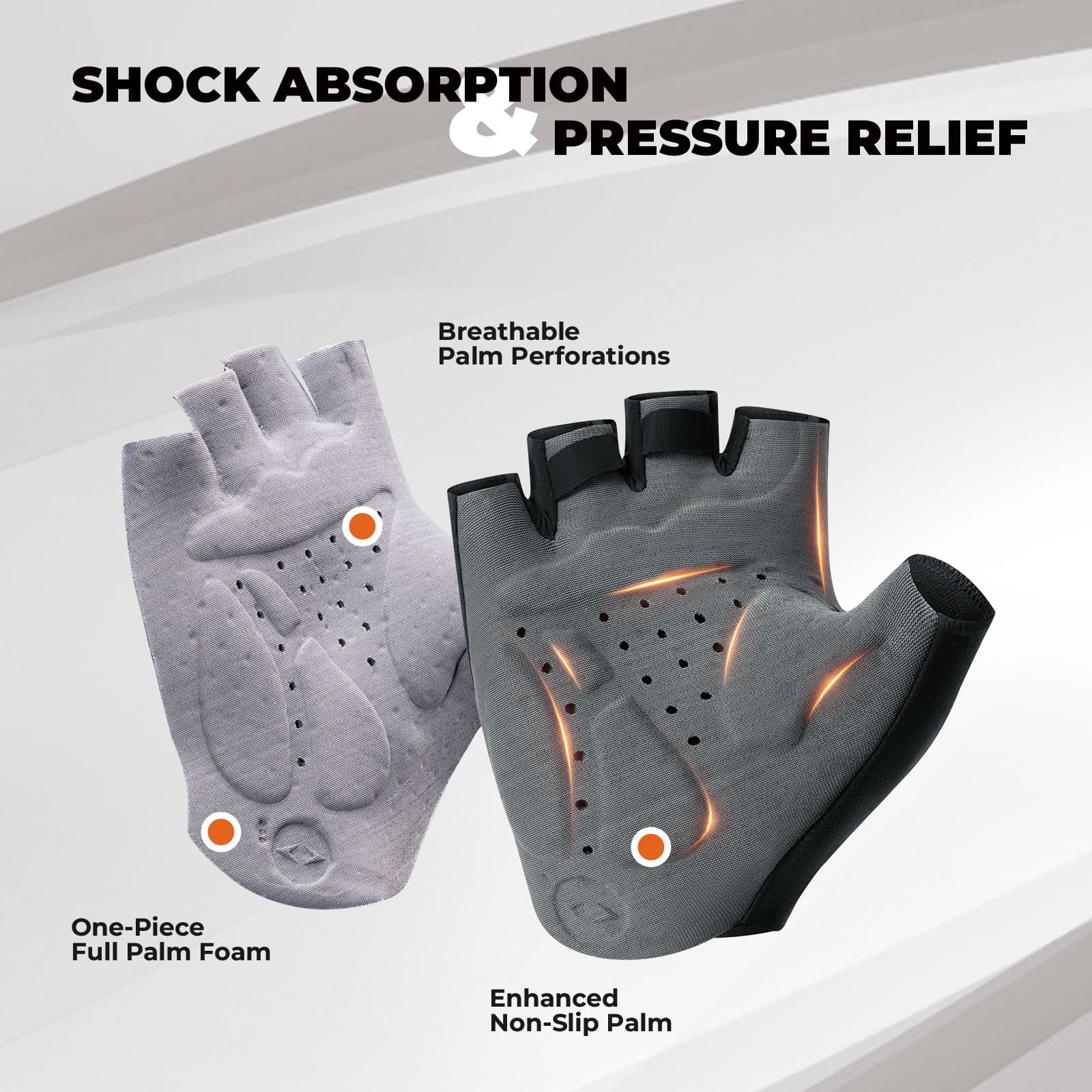 ROCKBROS road to sky short finger mountain cycling gloves shock absorbing anti-slip breathable and outdoor use