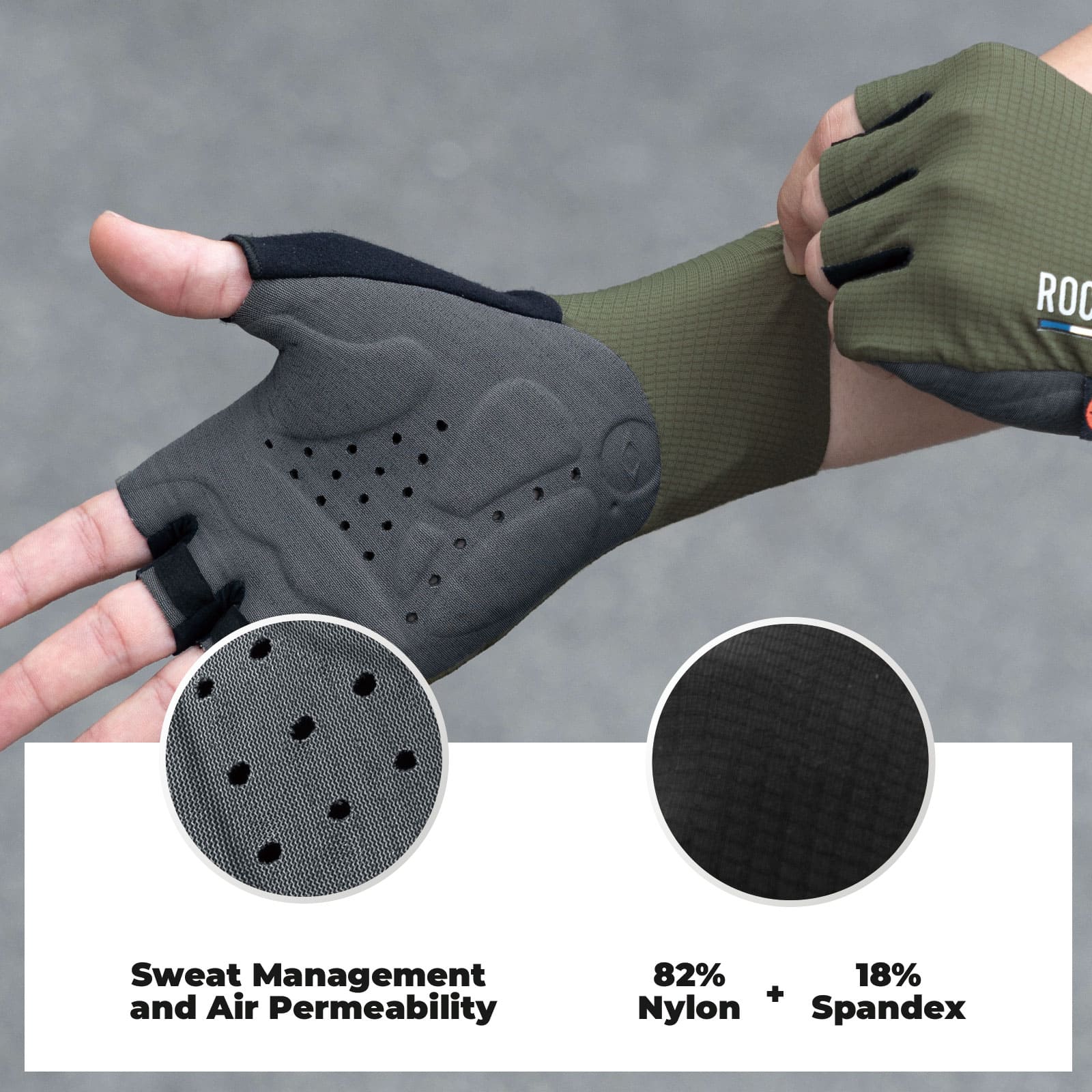 ROCKBROS road to sky short finger road cycling gloves shock absorbing anti-slip breathable for long distance riding