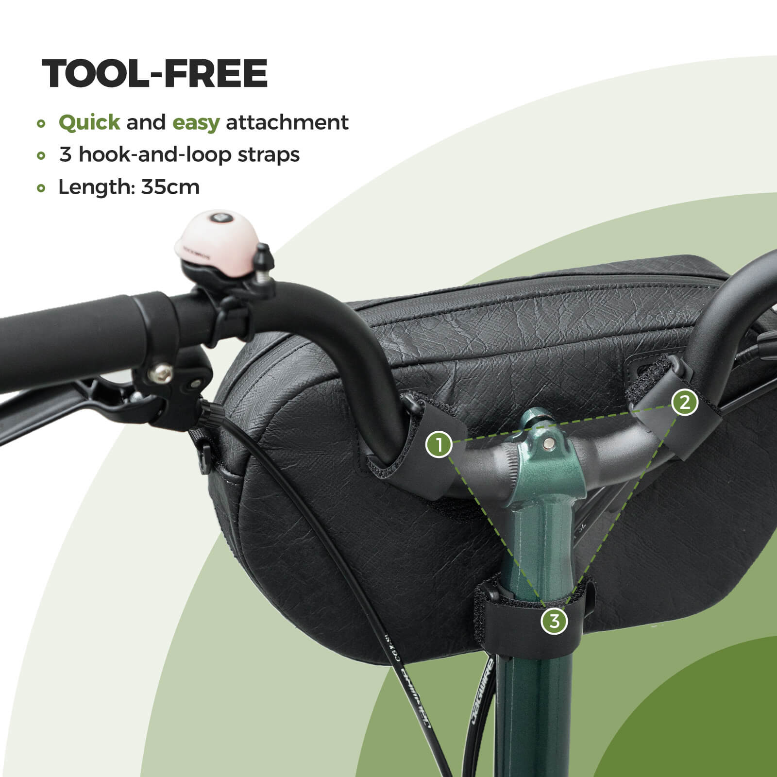 ROAD TO SKY eco-friendly bike handlebar bag recycled tire
