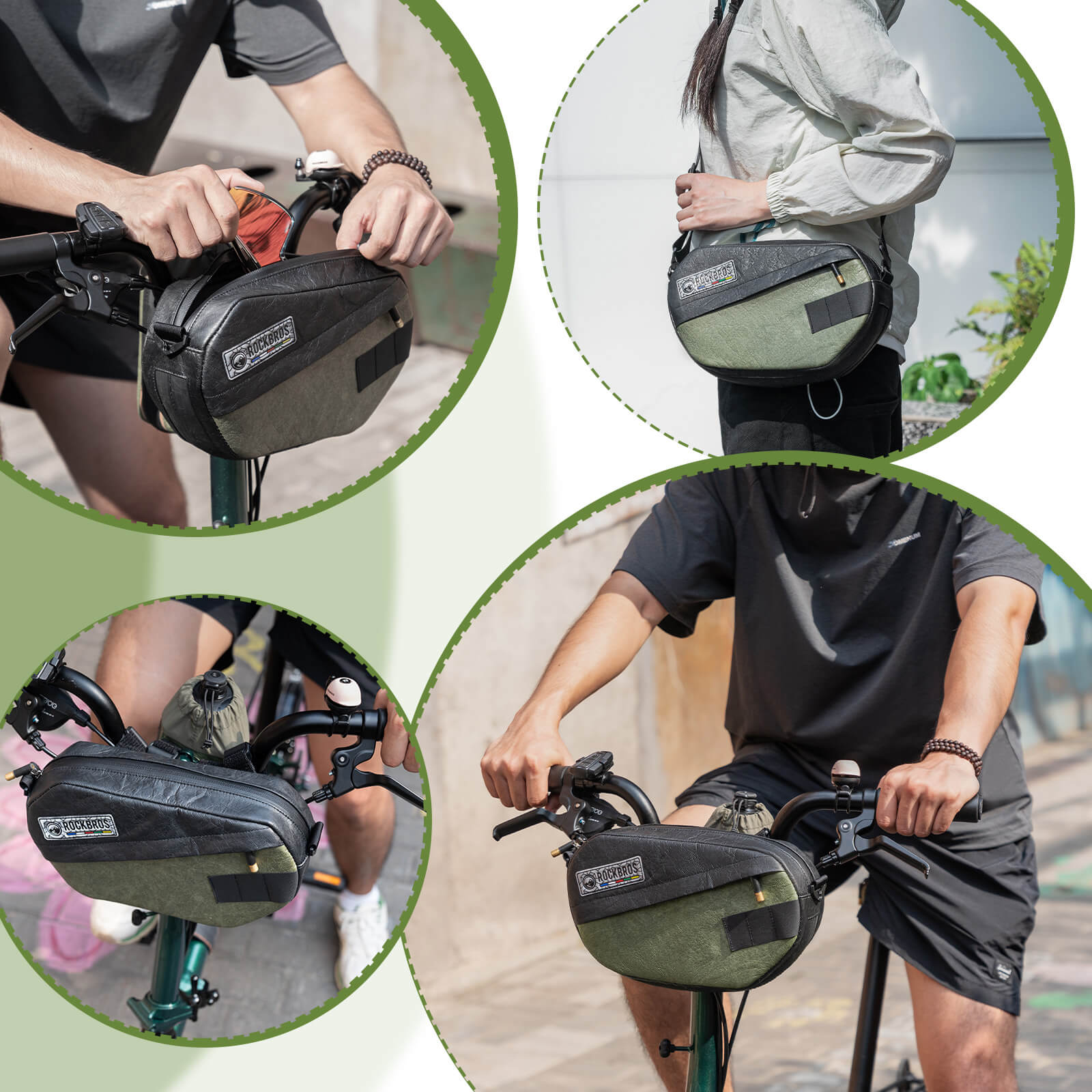 ROAD TO SKY eco-friendly bike handlebar bag recycled tire