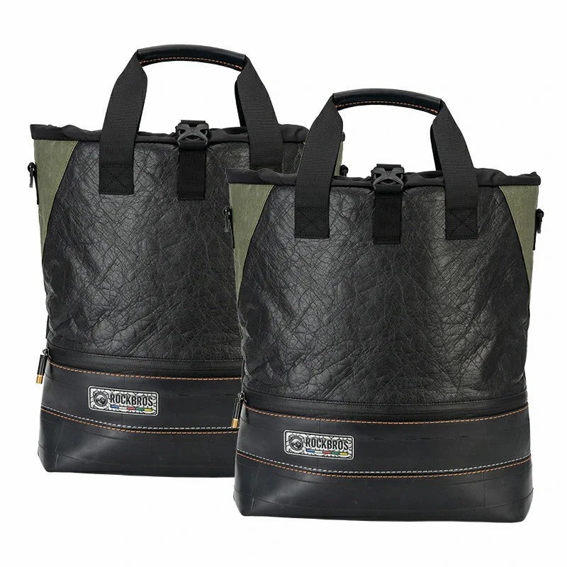 ROAD TO SKY Tyvek Recycled Tire Bike Panniers 12L waterproof eco-friendly bicycle bag for commuting and touring
#Style_Two