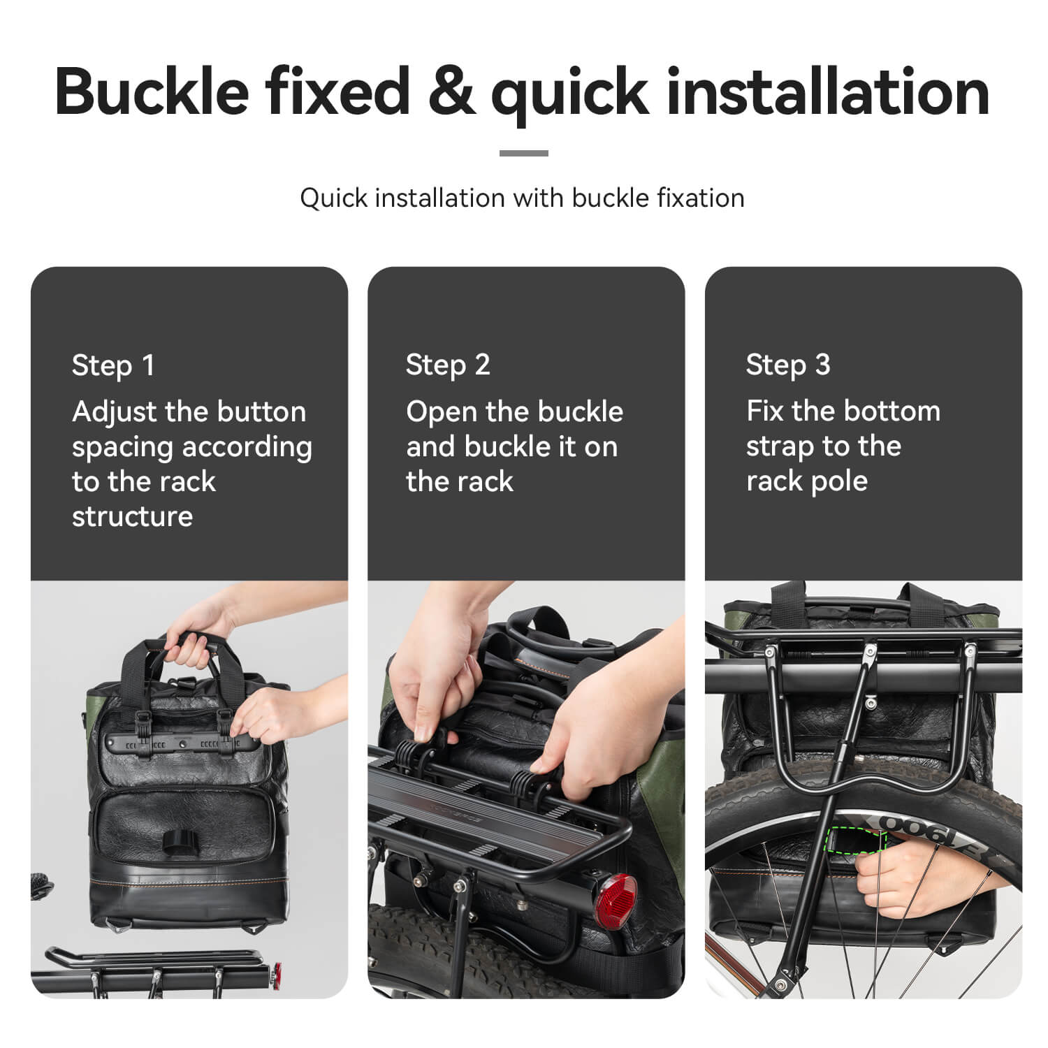 ROAD TO SKY Tyvek Recycled Tire Bike Panniers 12L waterproof eco-friendly bicycle bag for commuting and touring