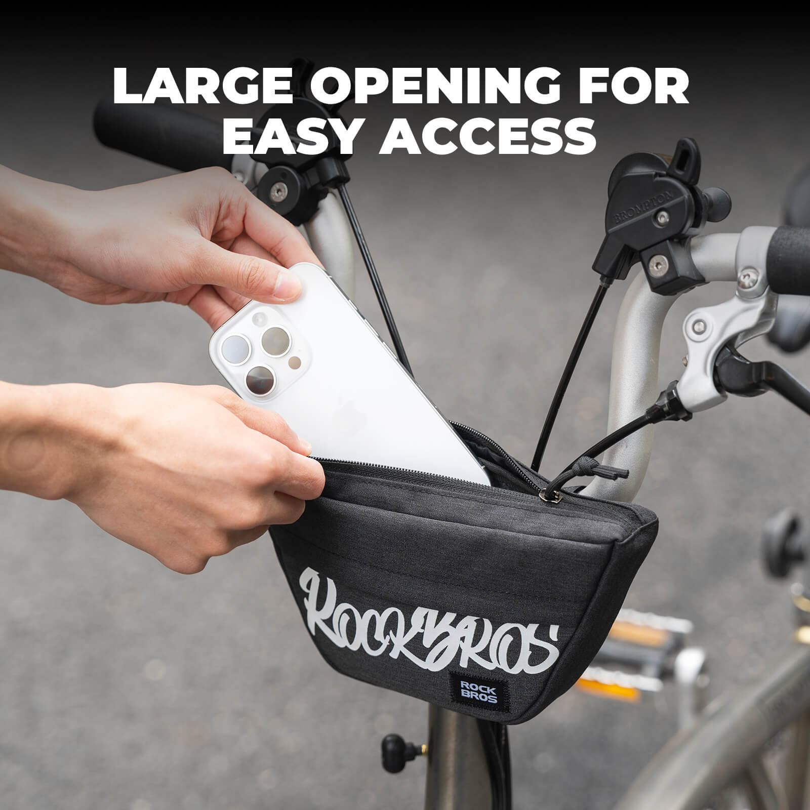 ROCKBROS 0.7L Scooter & Bike Handlebar Bag – Compact Folding Bike Storage Bag for Essentials