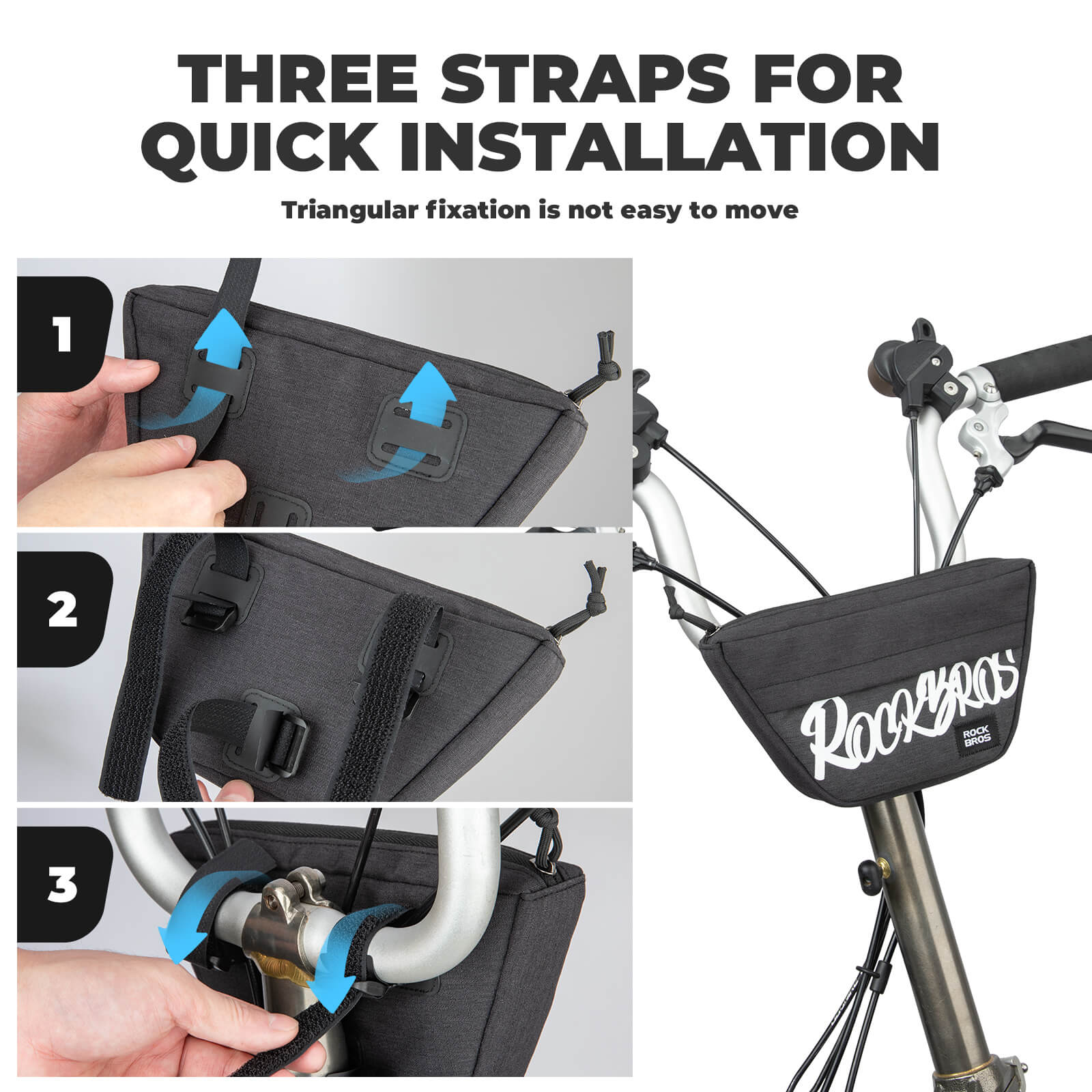ROCKBROS 0.7L Scooter & Bike Handlebar Bag – Compact Folding Bike Storage Bag for Essentials