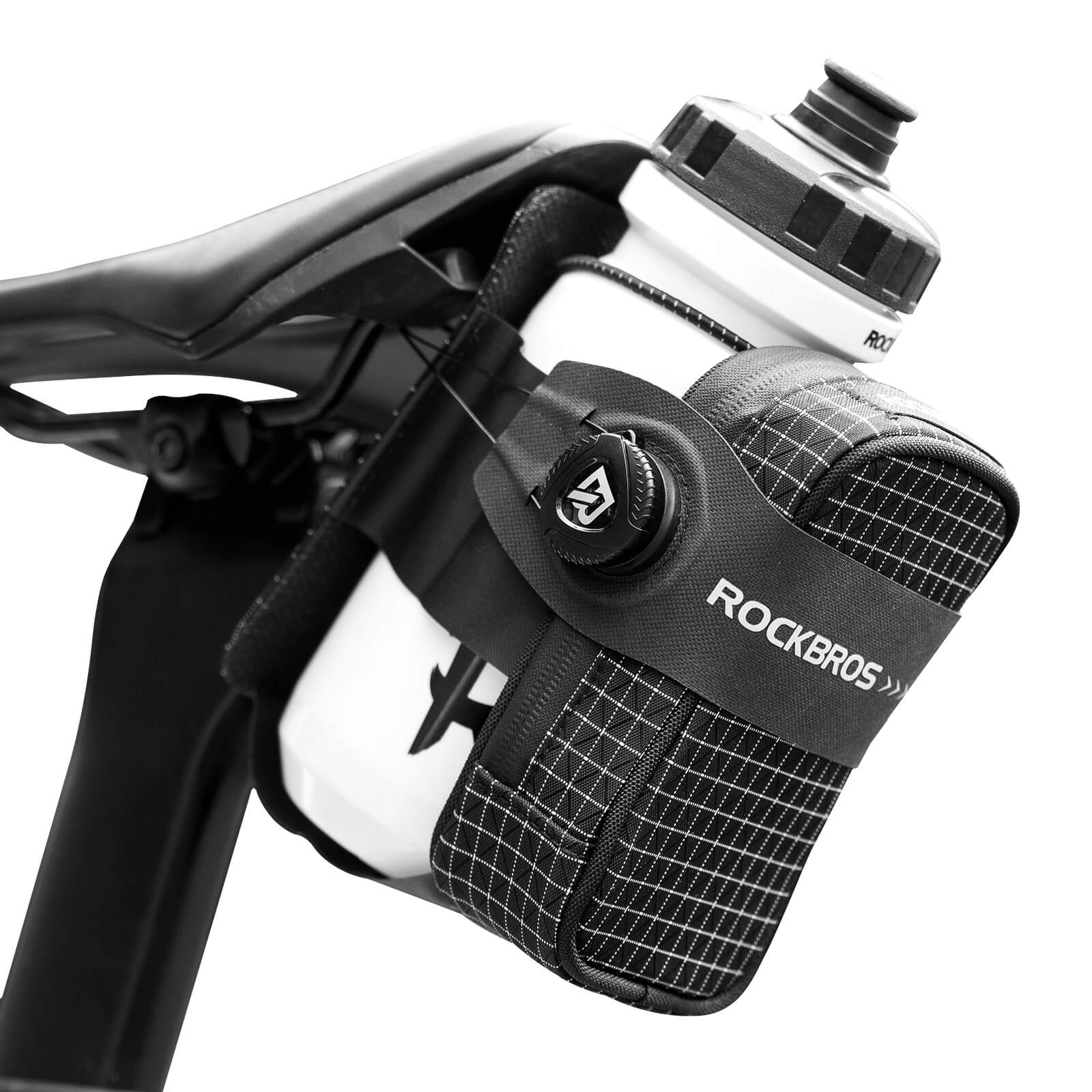 ROCKBROS 0.8L Bike Saddle Bag with Integrated Water Bottle Holder and 3D Sleek Design
#Color_Grid