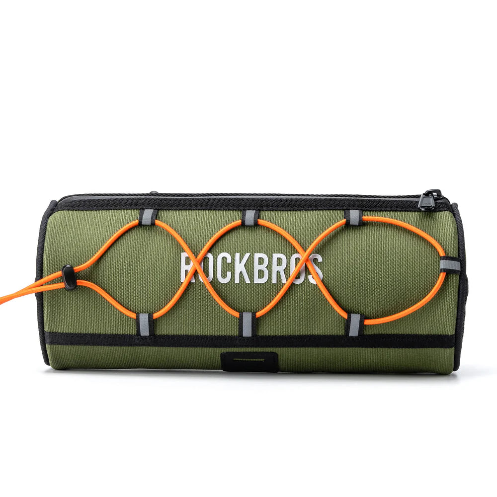 ROCKBROS 1.5L Bike Handlebar Roll Bag with Twist Lock Mount and Waterproof Design
#Color_Green