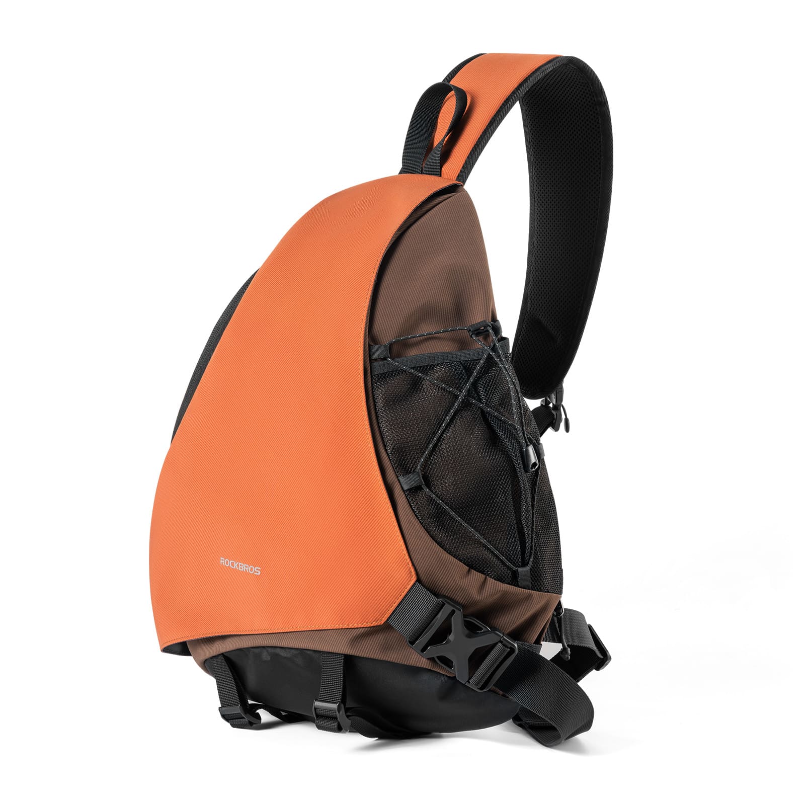 ROCKBROS outdoor crossbody sling bag with magnetic buckle for cycling hiking and daily carry
#Color_Orange