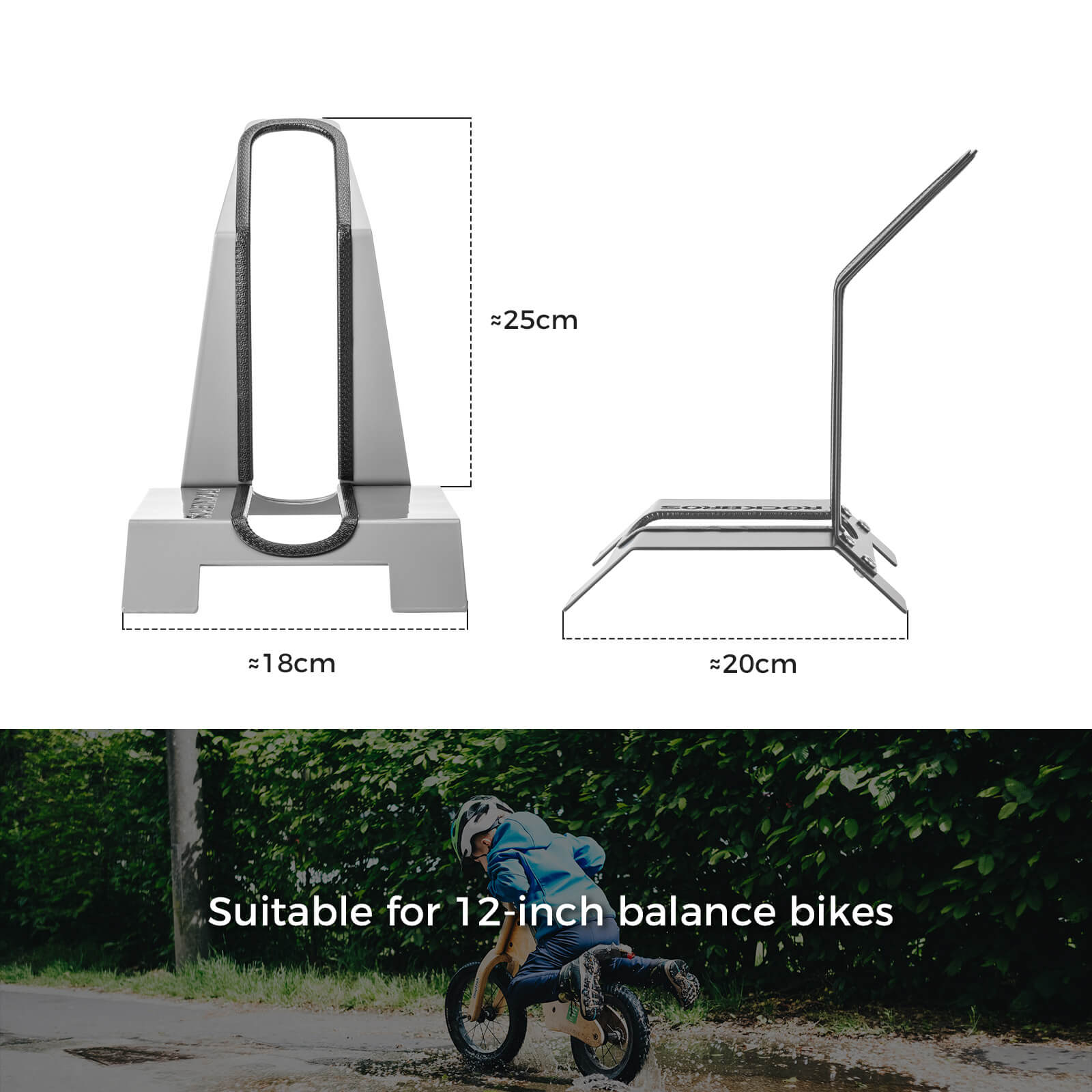 ROCKBROS 12 inch children's bicycle floor stand and scooter parking rack
#Color_Gray