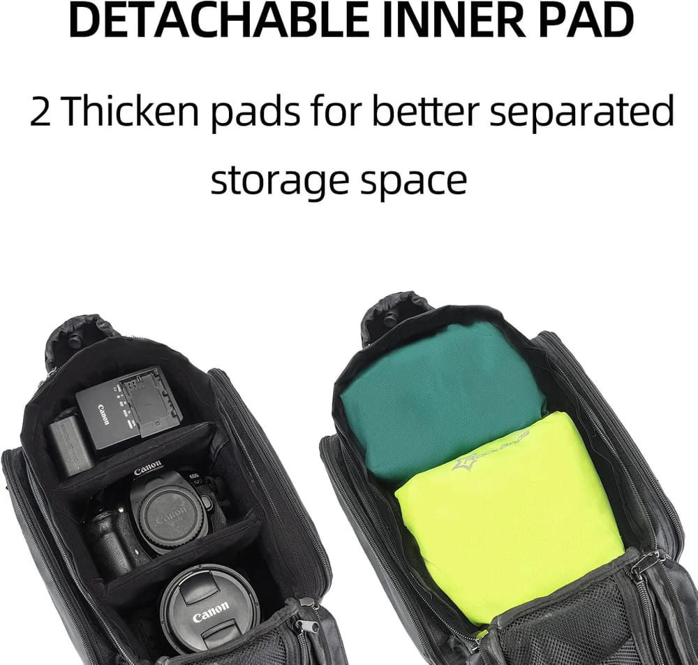 ROCKBROS Dual Thickened Inner Pad Bike Trunk Bag For Versatile And Separated Storage Solutions