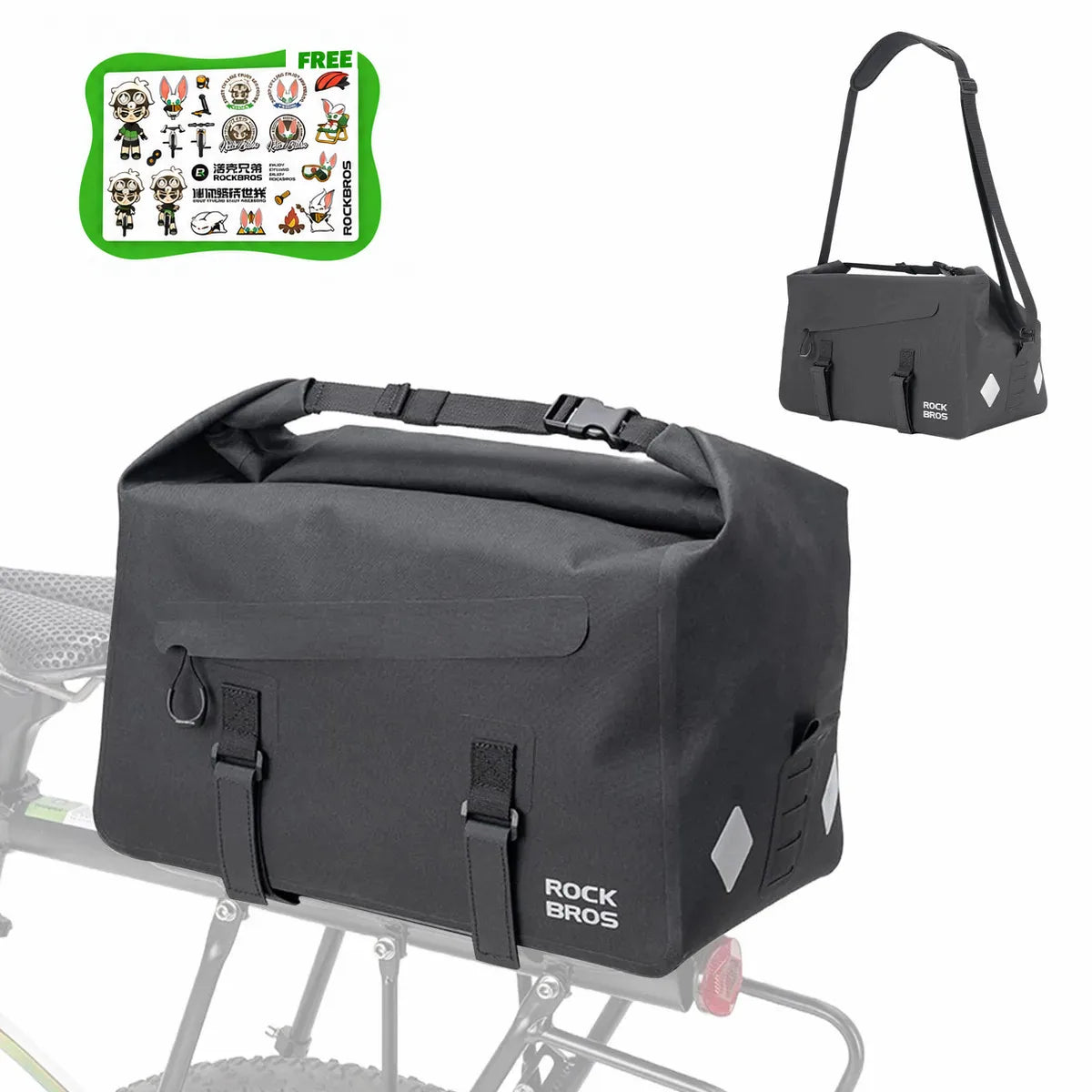 RideMate Bike Rear Rack Bag-16L