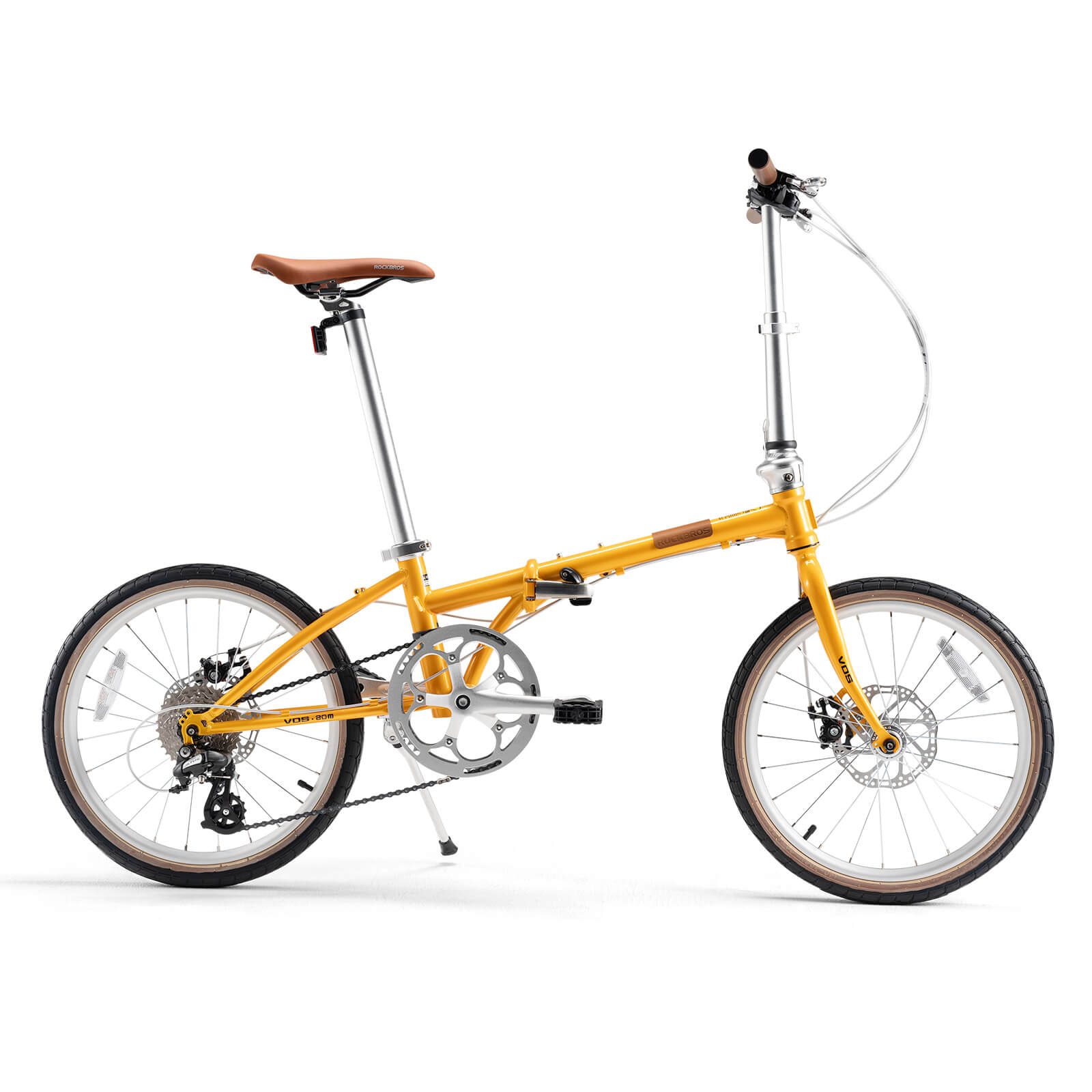 ROCKBROS 20 inch 8 speed green folding bike for city commuting
#Color_Yellow