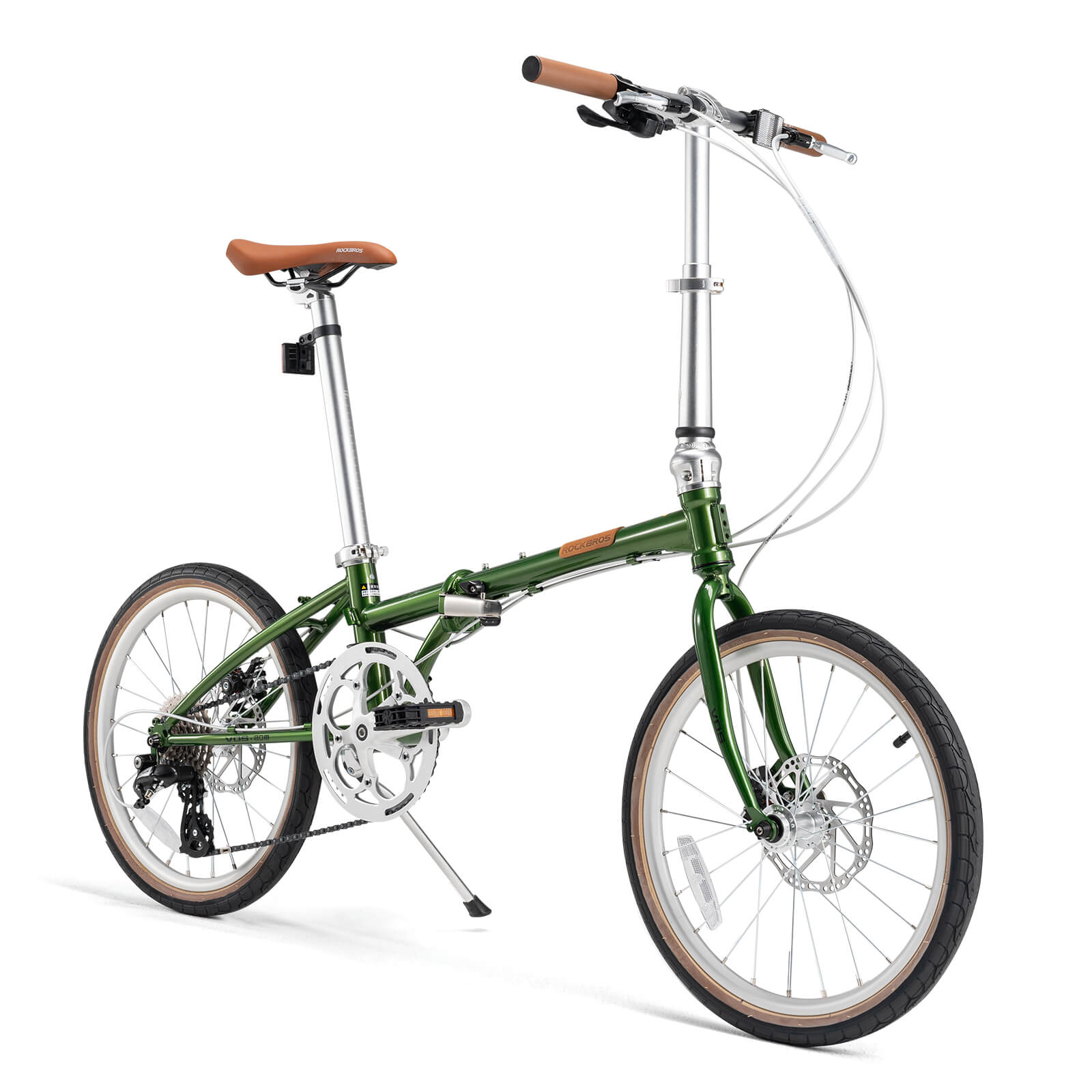 ROCKBROS 20 inch 8 speed green folding bike for city commuting
#Color_Green