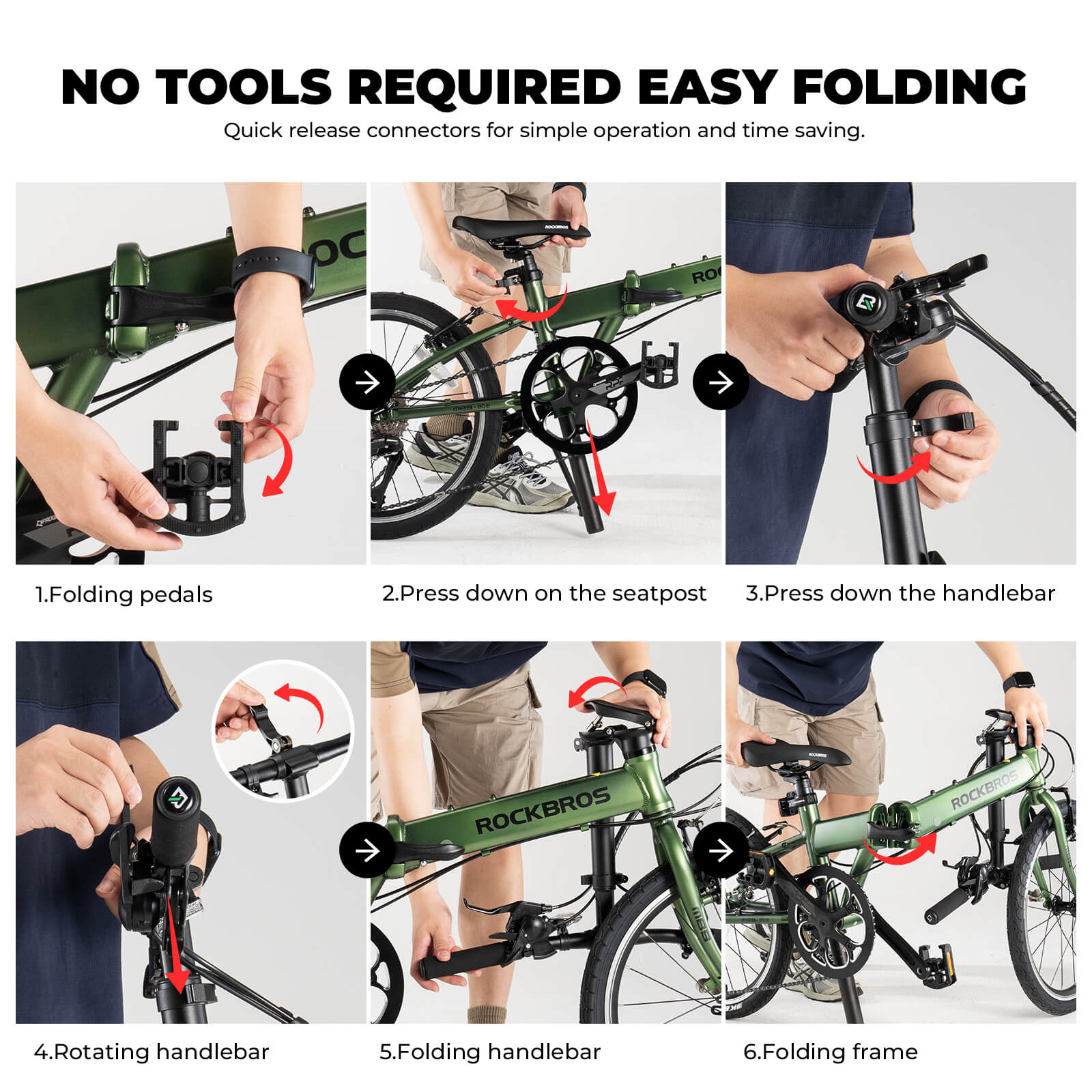 20 Inch 8 Speed Folding Bike for City Commuting | ROCKBROS