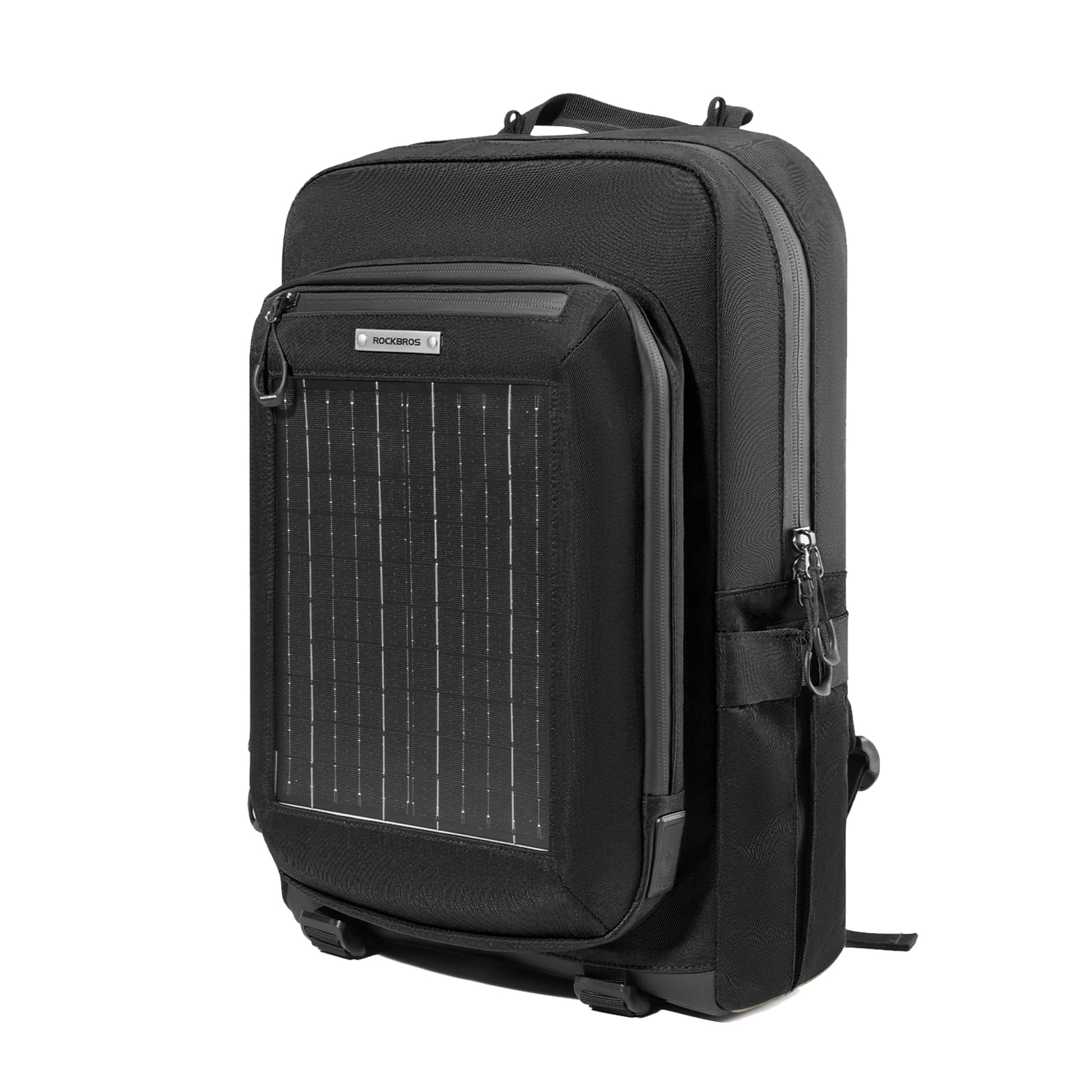 ROCKBROS 20L solar-powered cycling backpack with large capacity for outdoor travel and commuting
#Color_Black