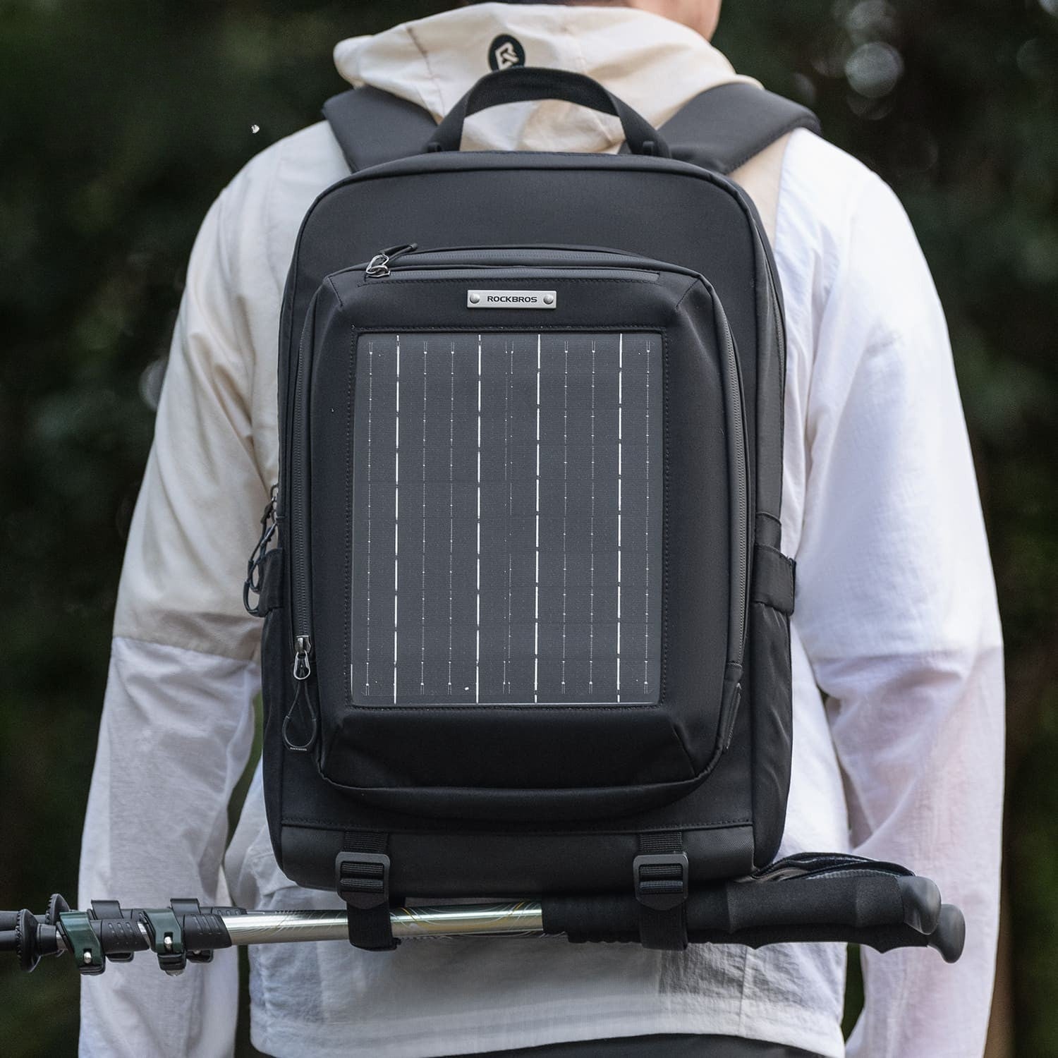 20L Solar-Powered Cycling Backpack with USB Charging and Solar Panel