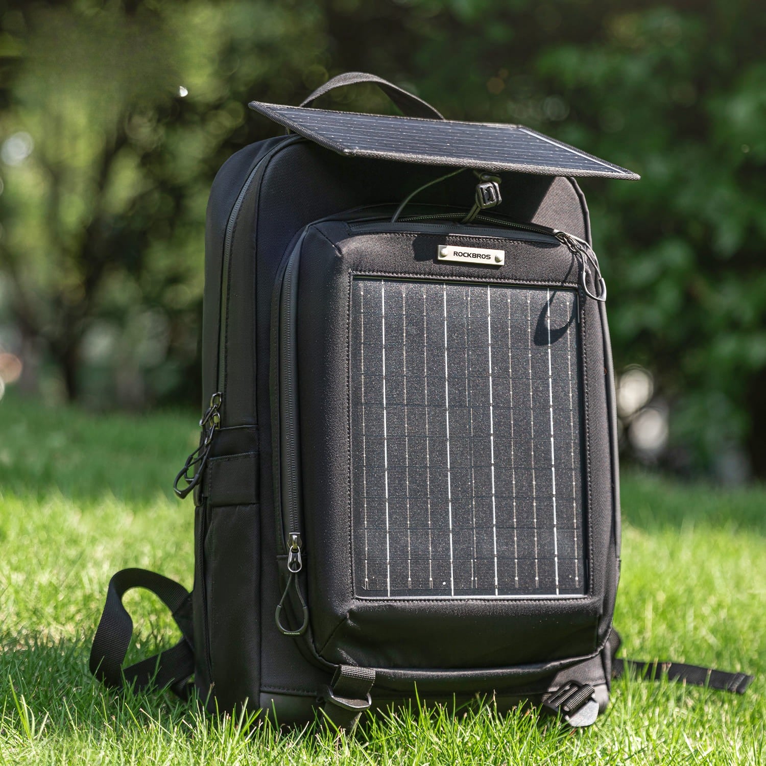 20L Solar-Powered Cycling Backpack with USB Charging and Solar Panel