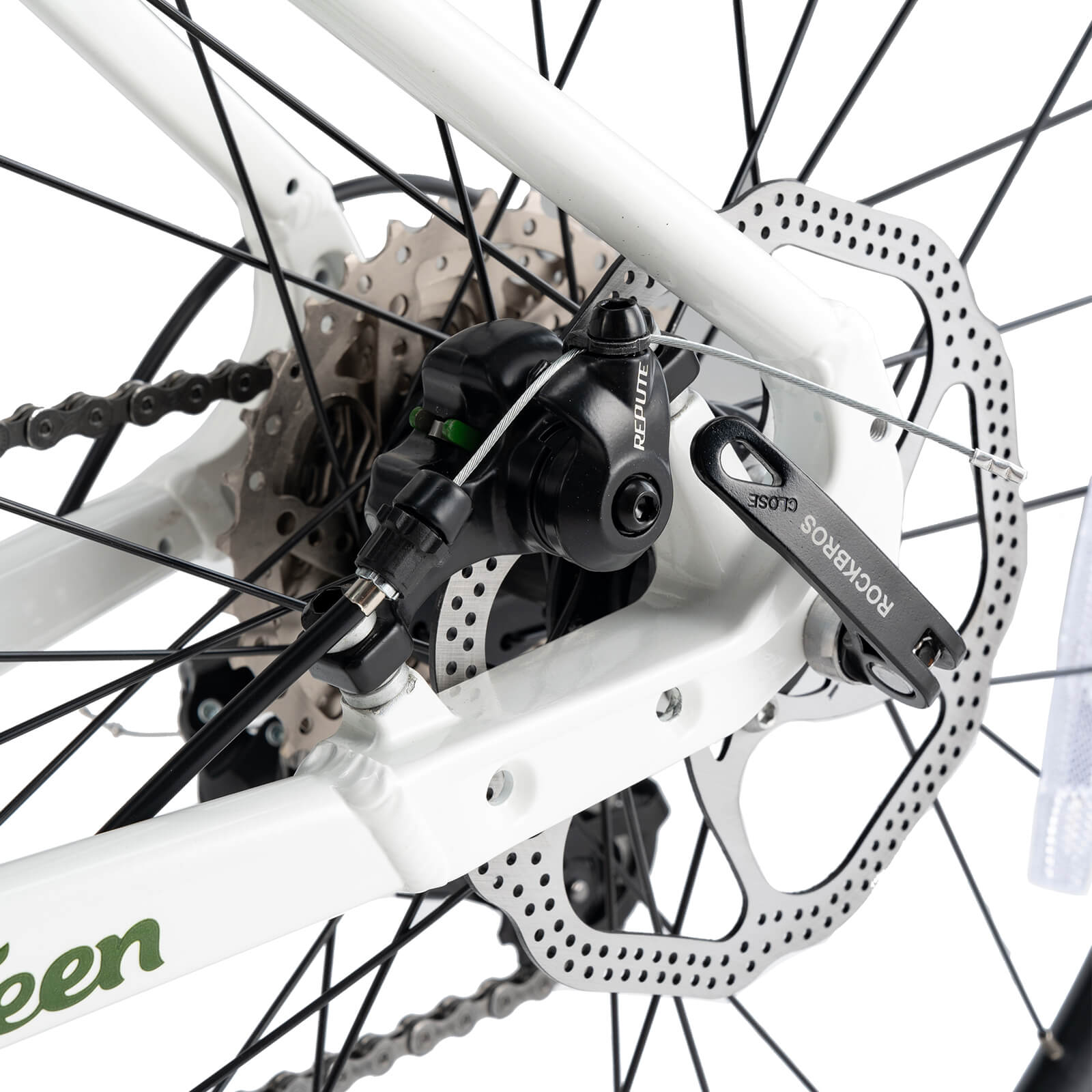 ROCKBROS 22 inch youth road bike in green with drop bars
#Color_White