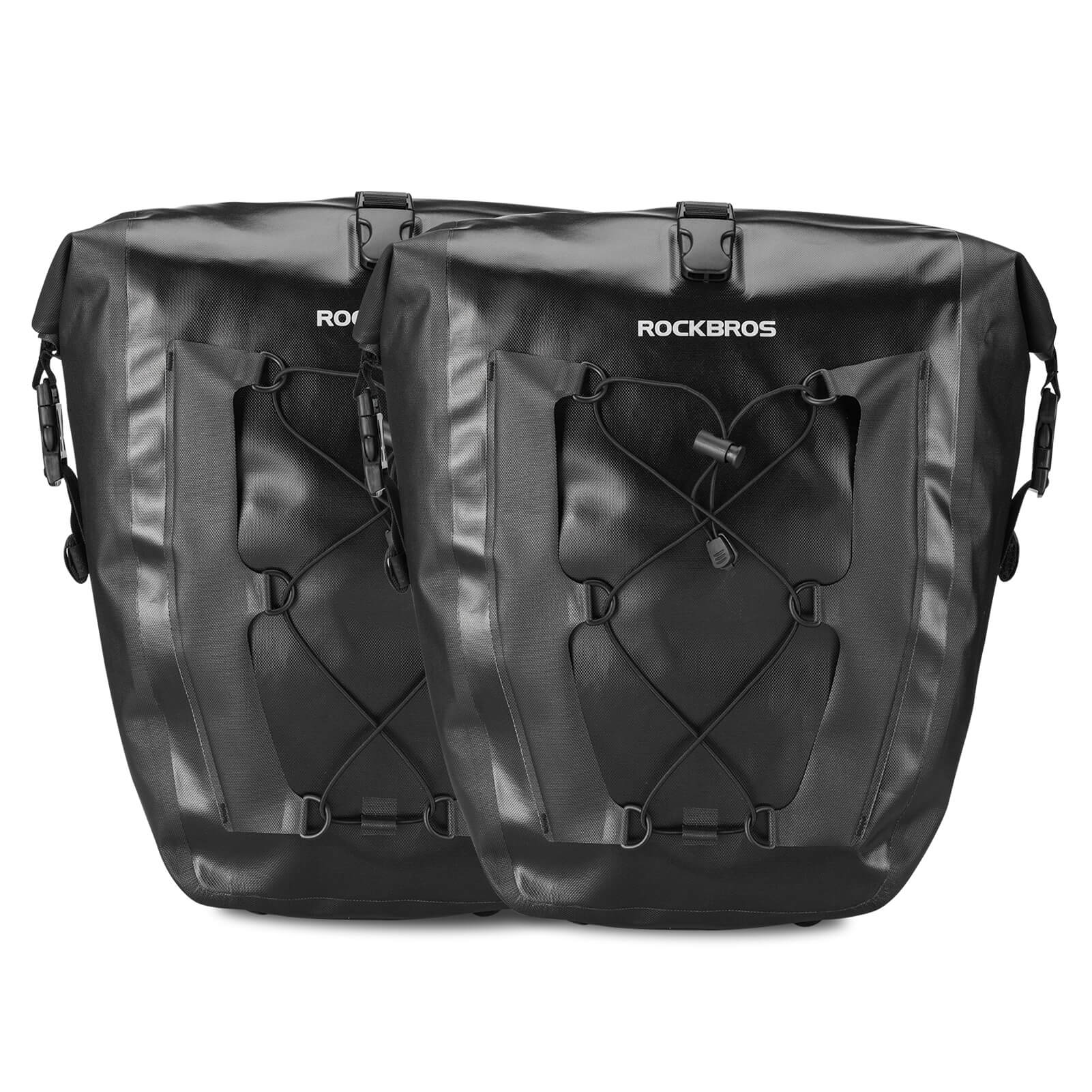 ROCKBROS 27L waterproof bike pannier bag for rear rack with large capacity
#Color_Black*2