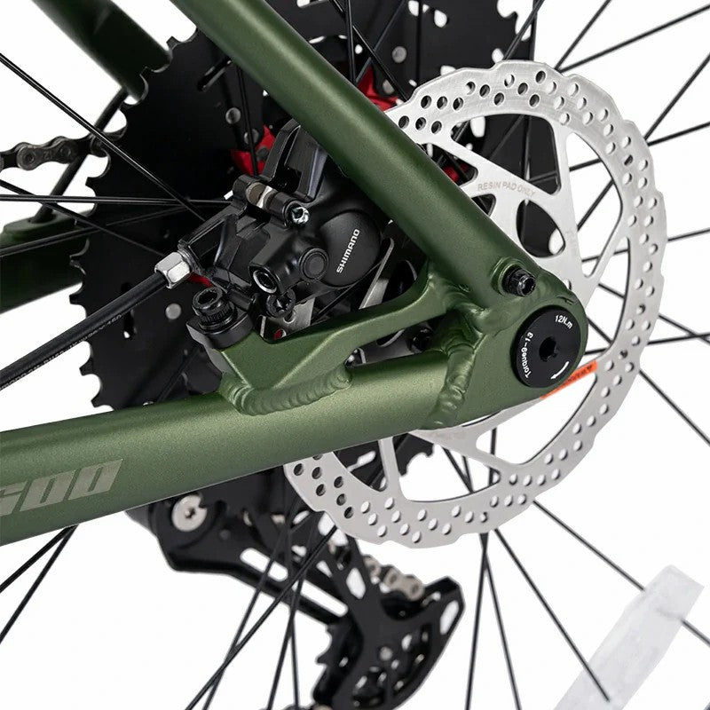 ROCKBROS 29 inch mountain bike with Shimano Deore 12 speed drivetrain and hydraulic disc brakes
#Color_Green