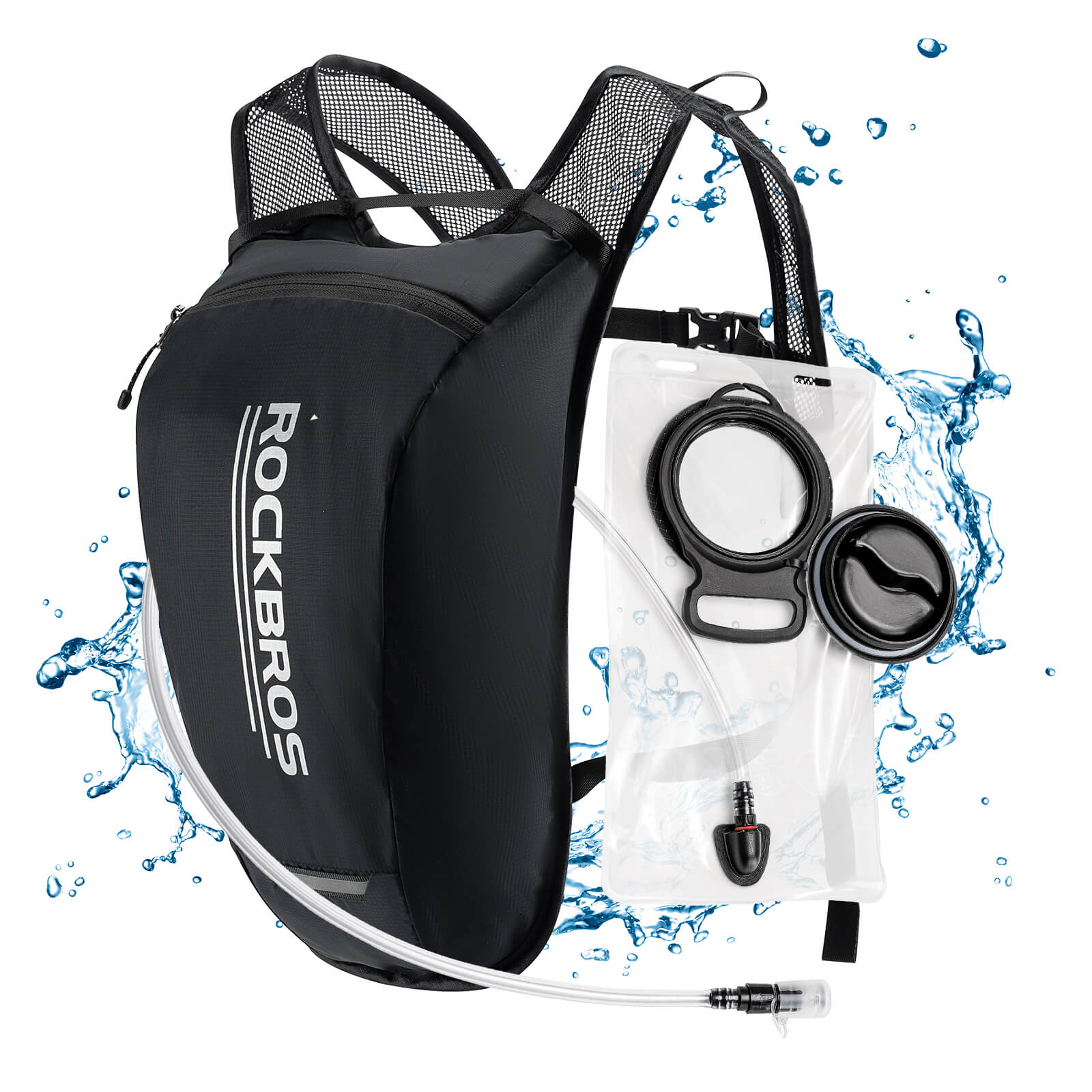 ROCKBROS 2L Hydration Backpack for cycling, hiking, and running with leak-proof water bladder and ergonomic breathable design