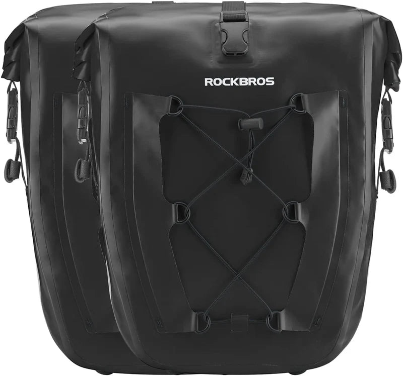 ROCKBROS waterproof cycling pannier bag with reflective logo
#Color_Black