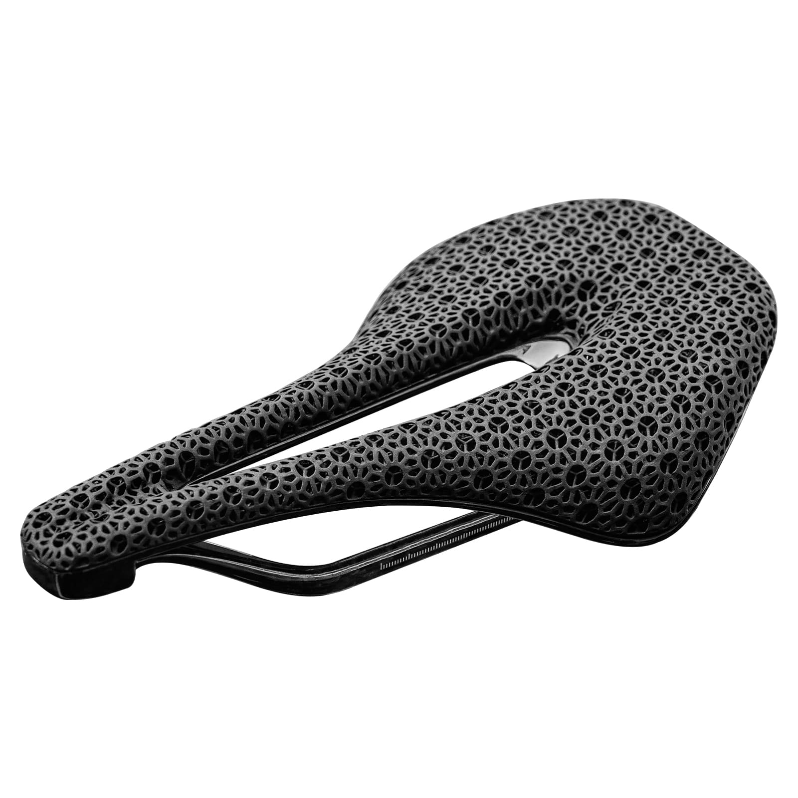 ROCKBROS 3D printed bike saddle with carbon rails lightweight cycling seat
#Color_Black