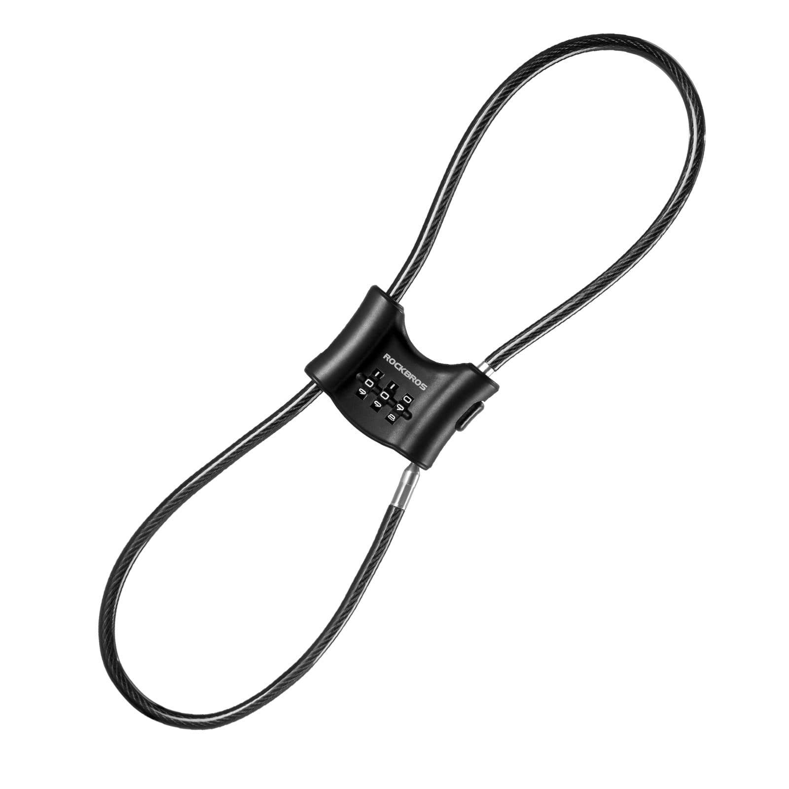 ROCKBROS 5.5mm steel cable bike lock with double loop for cycling anti-theft protection
#Color_Black