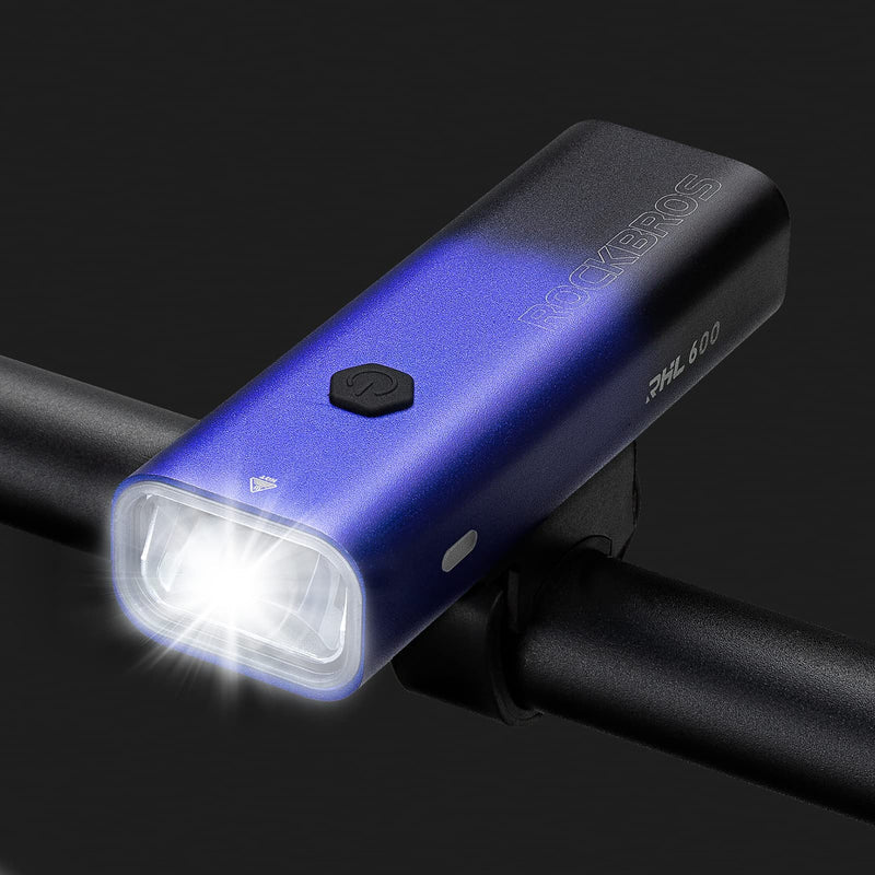 ROCKBROS high-performance 600-lumen front bike light, visible day and night, rechargeable
#Color_Blue