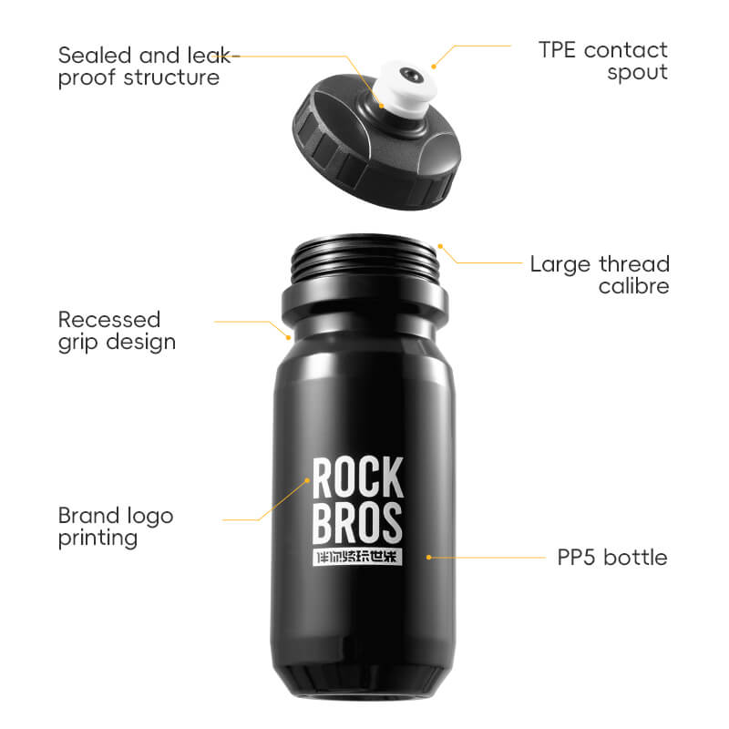 ROCKBROS 600ml bike water bottle for cycling hydration
