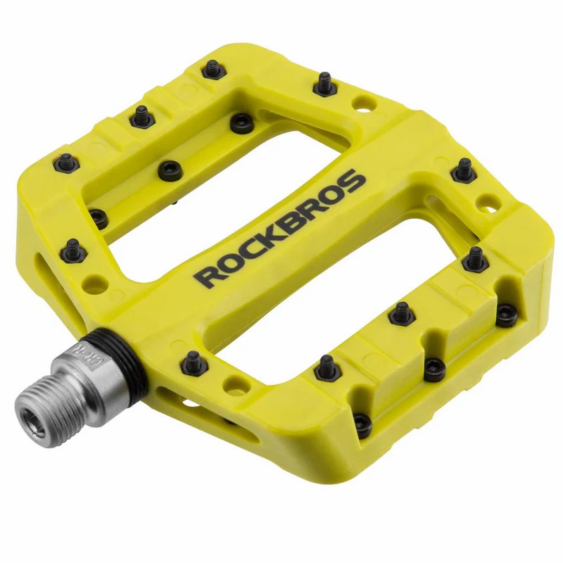 ROCKBROS 9/16" nylon bike pedals with high-speed bearings for smooth cycling performance
#Color_Green