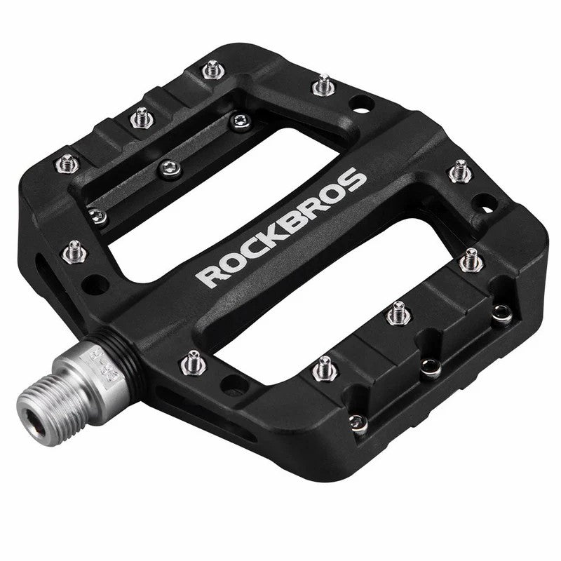 ROCKBROS 9/16" nylon bike pedals with high-speed bearings for smooth cycling performance
#Color_Black