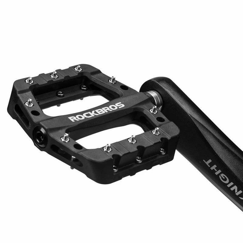 ROCKBROS 9/16" nylon bike pedals with high-speed bearings for smooth cycling performance
#Color_Black
