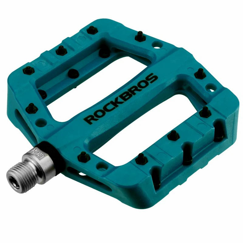 ROCKBROS 9/16" nylon bike pedals with high-speed bearings for smooth cycling performance
#Color_Blue