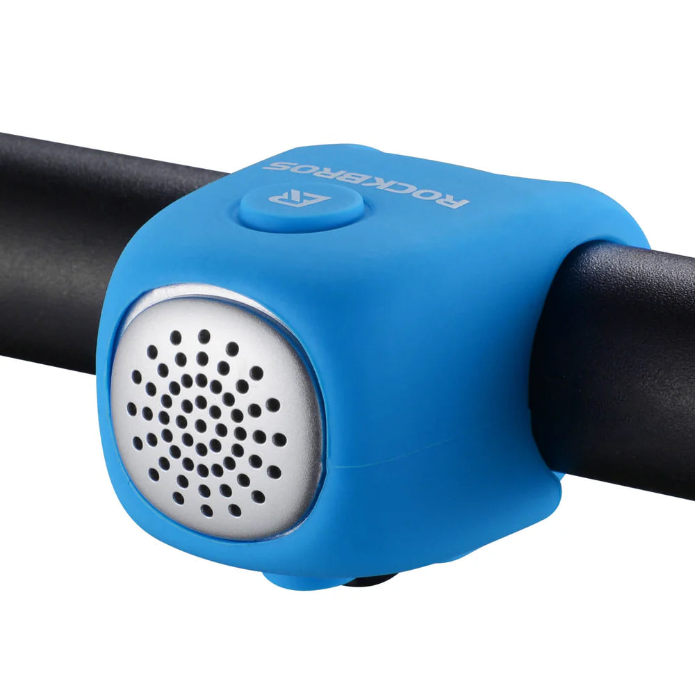 ROCKBROS Loud Electric Bike Horn for Handlebar with 90dB Sound, Rainproof Protection, and Replaceable Battery
#Color_Blue
