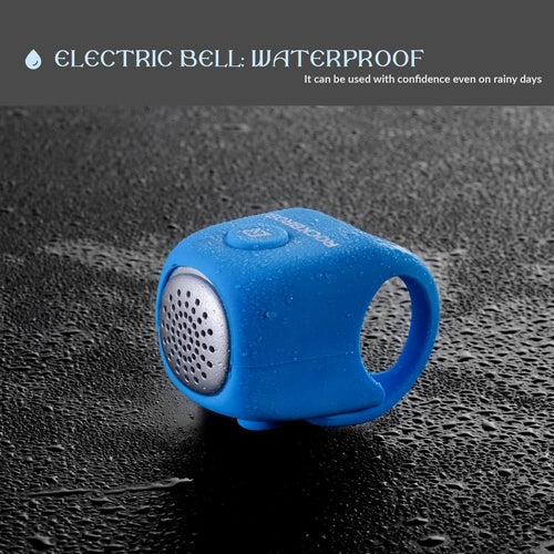 ROCKBROS Loud Electric Bike Horn for Handlebar with 90dB Sound, Rainproof Protection, and Replaceable Battery
#Color_Blue