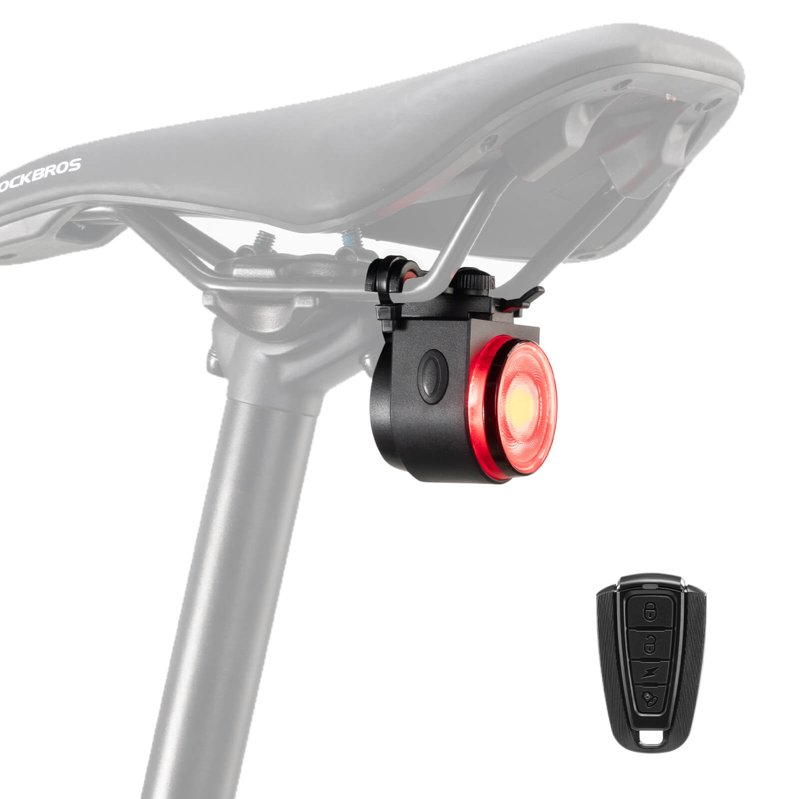 ROCKBROS A8Pro electronic tail light with built-in horn