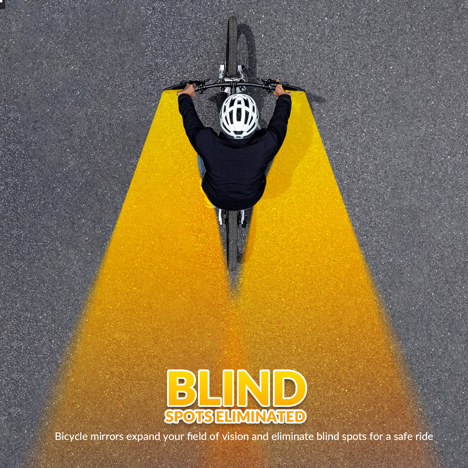 ROCKBROS adjustable bike handlebar rear view mirror with wide-angle HD lens and stable mount for safe rides